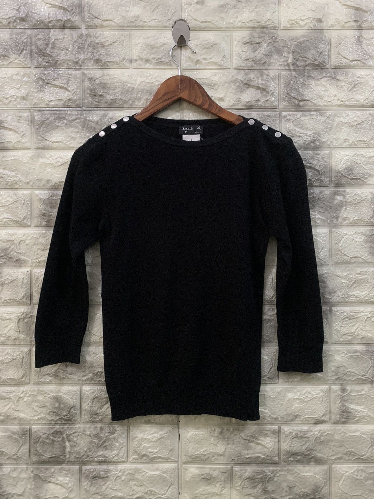agnes b. Vintage Agnes B. Black Shirt Size XS / US 0-2 / IT 36-38 - 1 Thumbnail