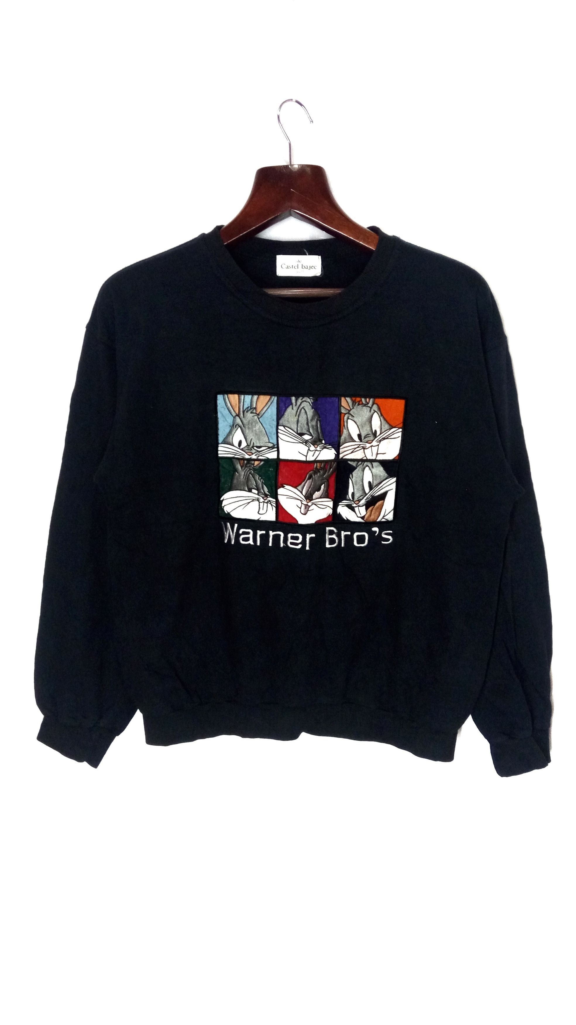 Cartoon Network Vtg Warner Bro's bug bunny big logo embroidered sweatshirt Size US L / EU 52-54 / 3 - 1 Thumbnail