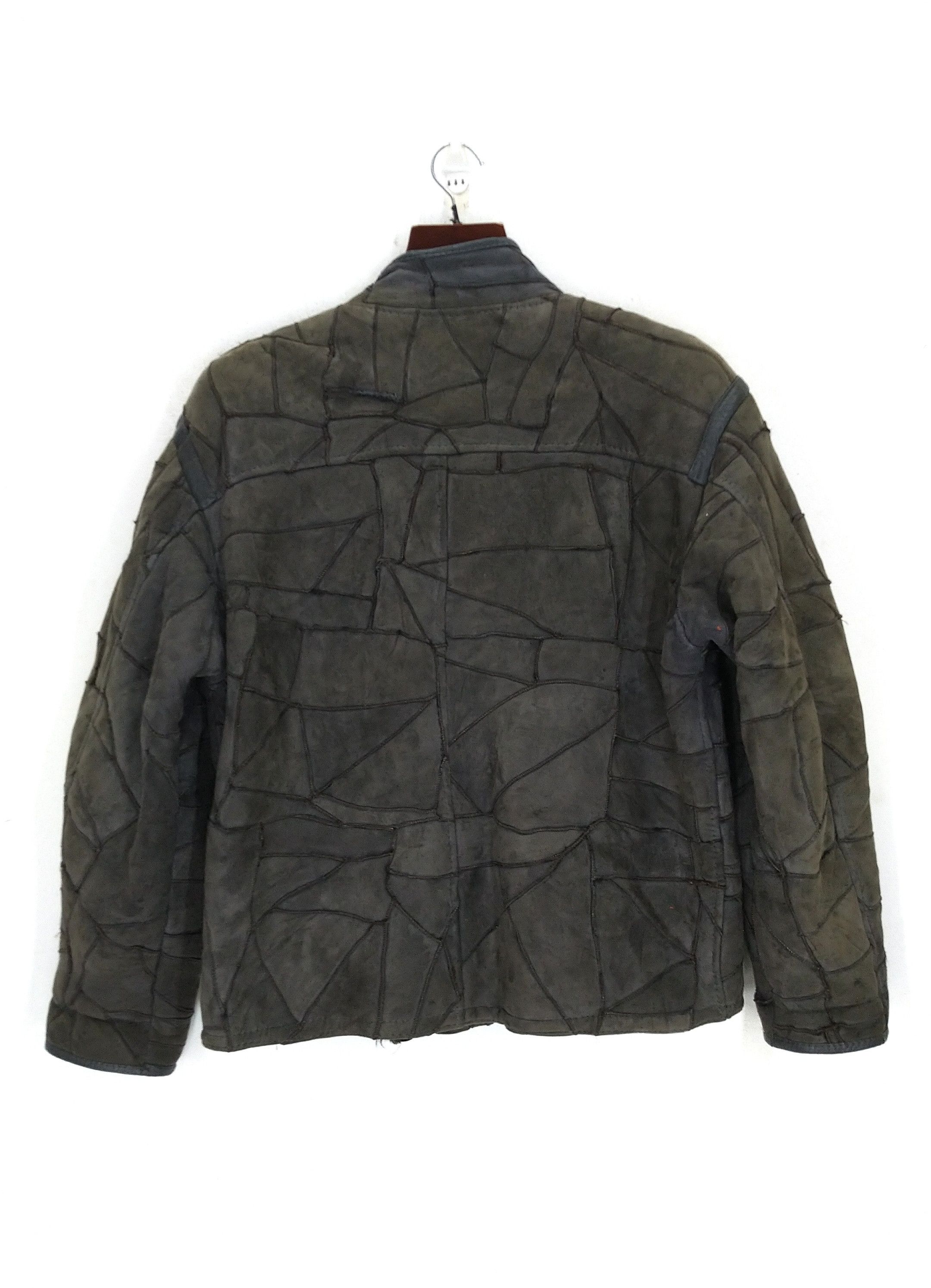 Japanese Brand × Vintage Vtg Quilted Leather Jacket Wool Inner Lining Size US L / EU 52-54 / 3 - 5 Thumbnail