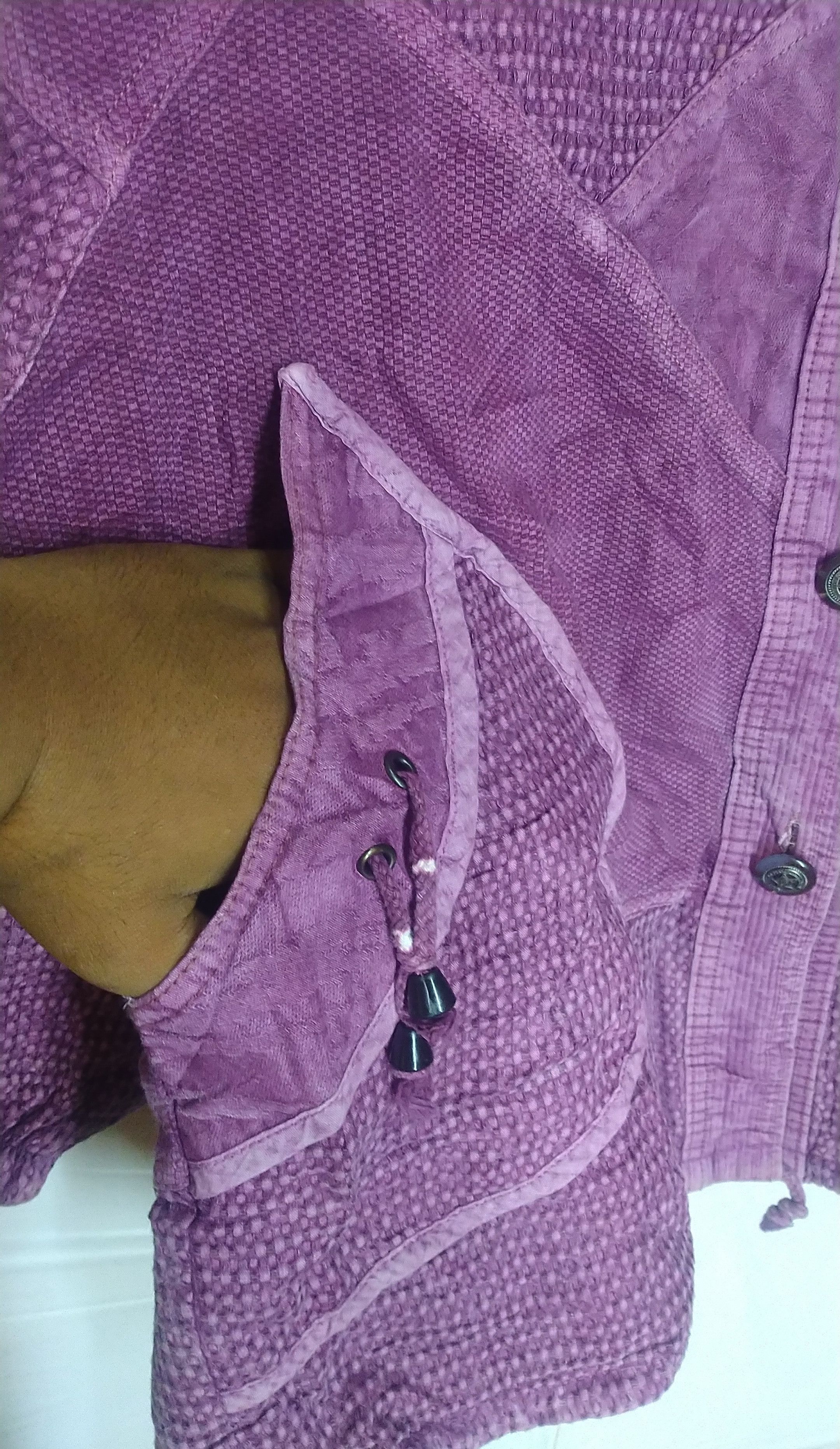 Indigo Sashiko Purple Patchwork Coverall Worker Jacket Indigo Size US XXL / EU 58 / 5 - 10 Thumbnail