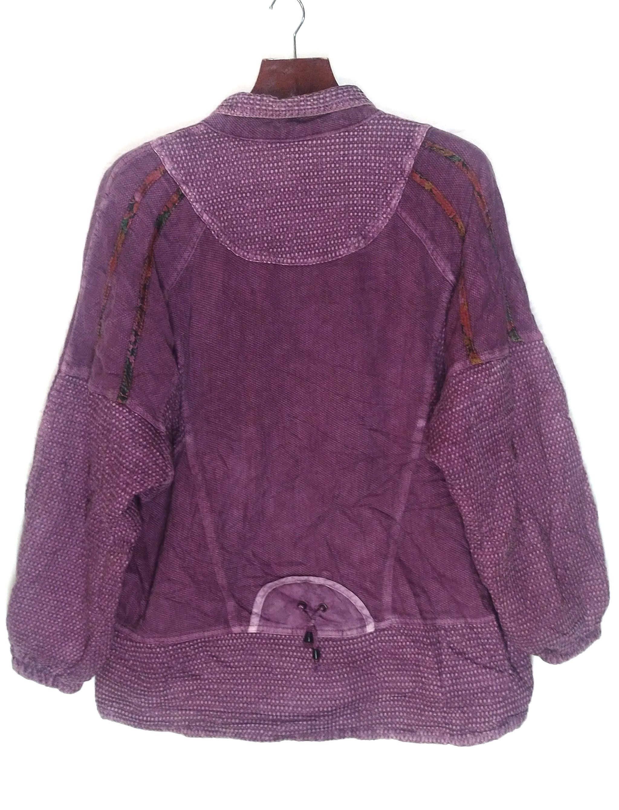 Indigo Sashiko Purple Patchwork Coverall Worker Jacket Indigo Size US XXL / EU 58 / 5 - 6 Thumbnail