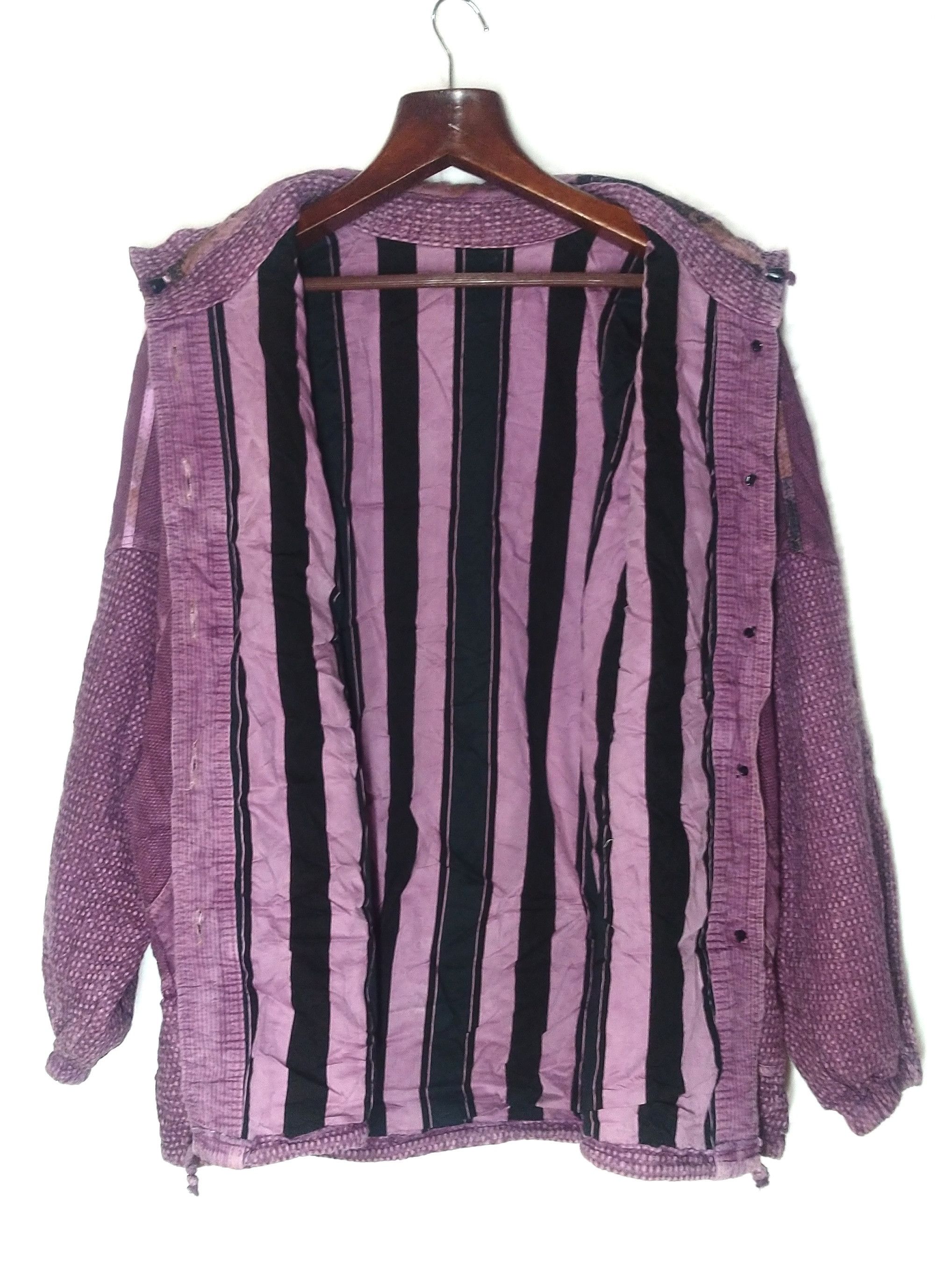 Indigo Sashiko Purple Patchwork Coverall Worker Jacket Indigo Size US XXL / EU 58 / 5 - 9 Thumbnail