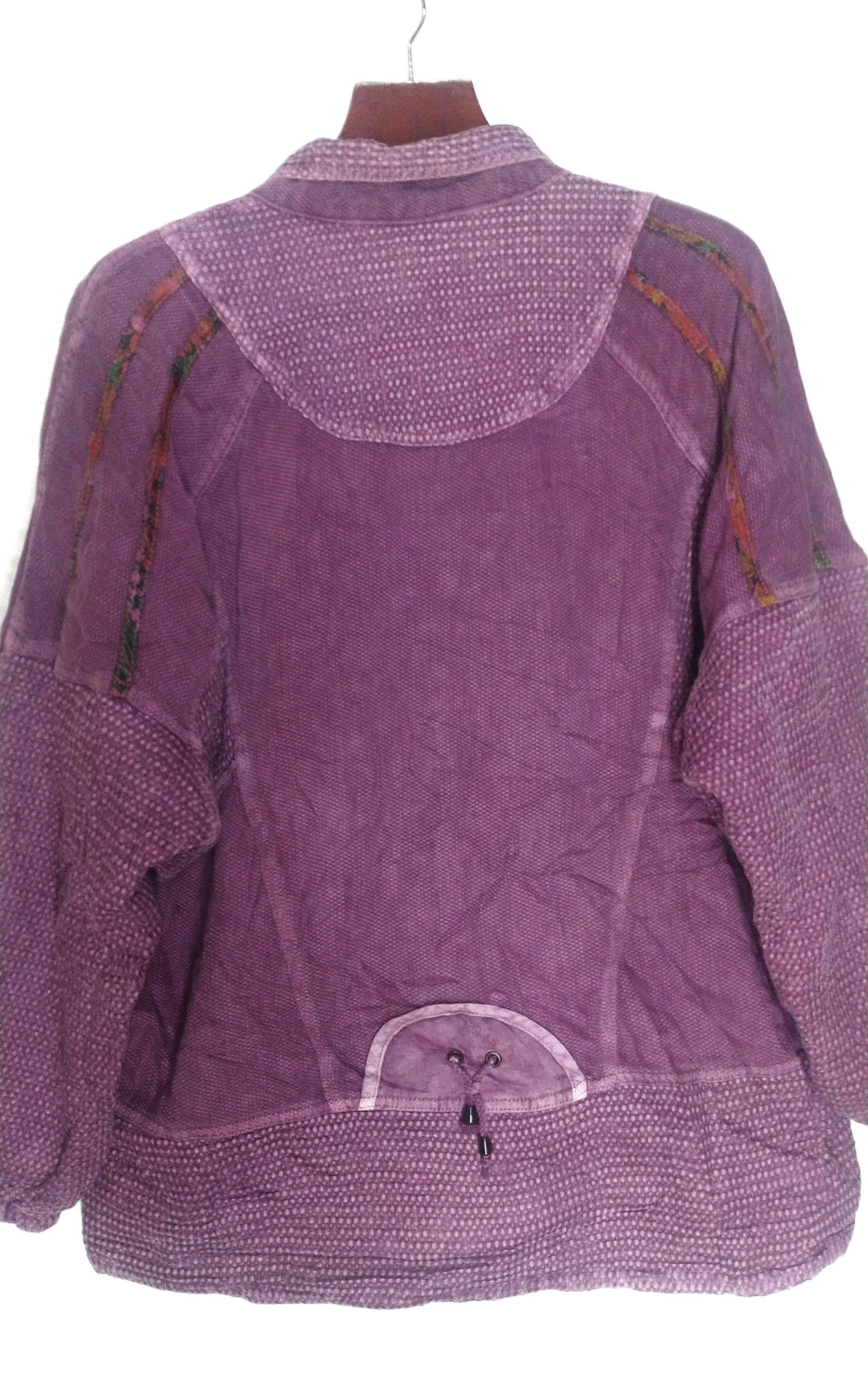 Indigo Sashiko Purple Patchwork Coverall Worker Jacket Indigo Size US XXL / EU 58 / 5 - 7 Thumbnail