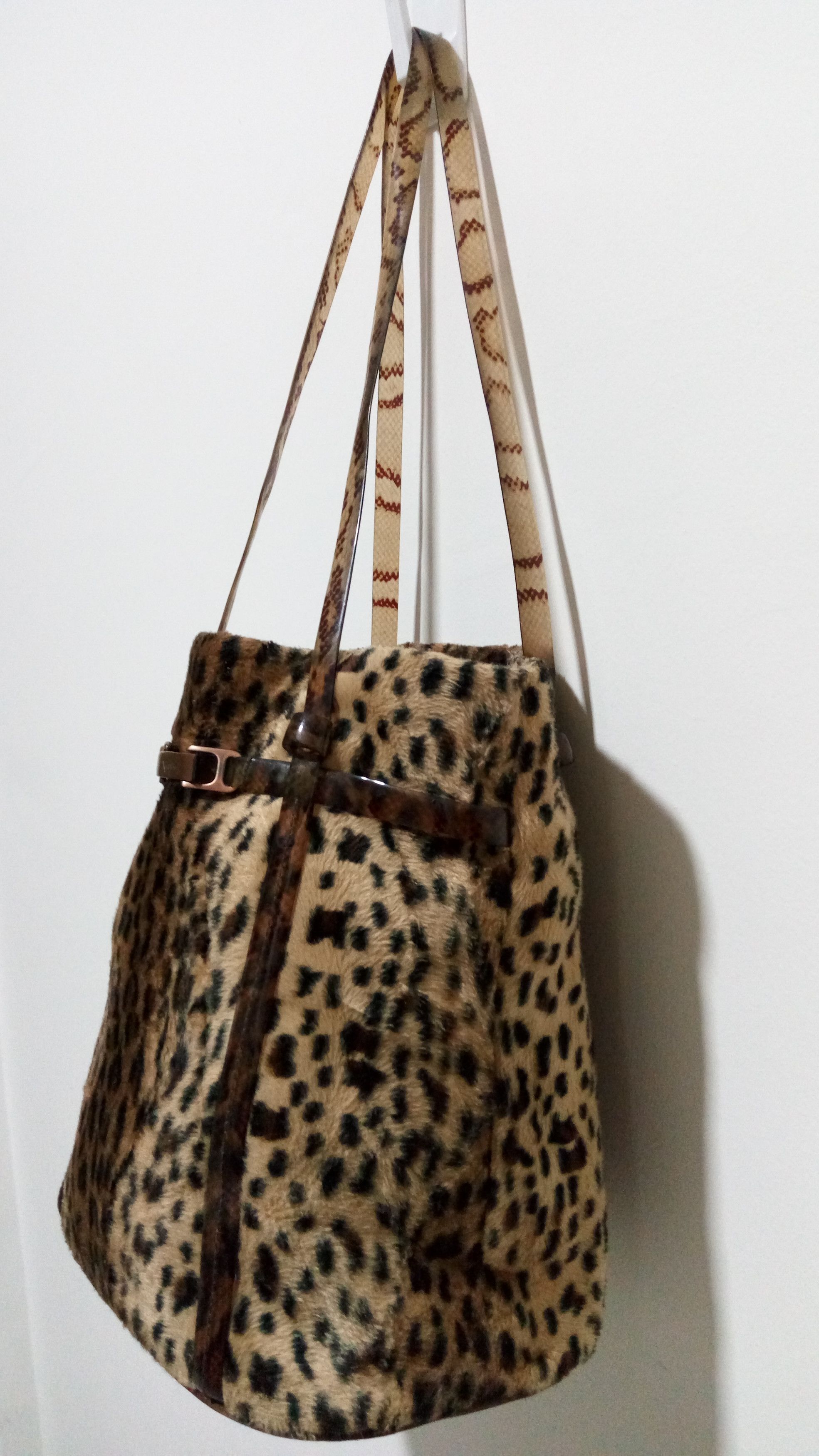 Designer × Issey Miyake × Kansai Yamamoto Kansai Yamamoto leopard tote bag bucket bag Size ONE SIZE - 3 Thumbnail