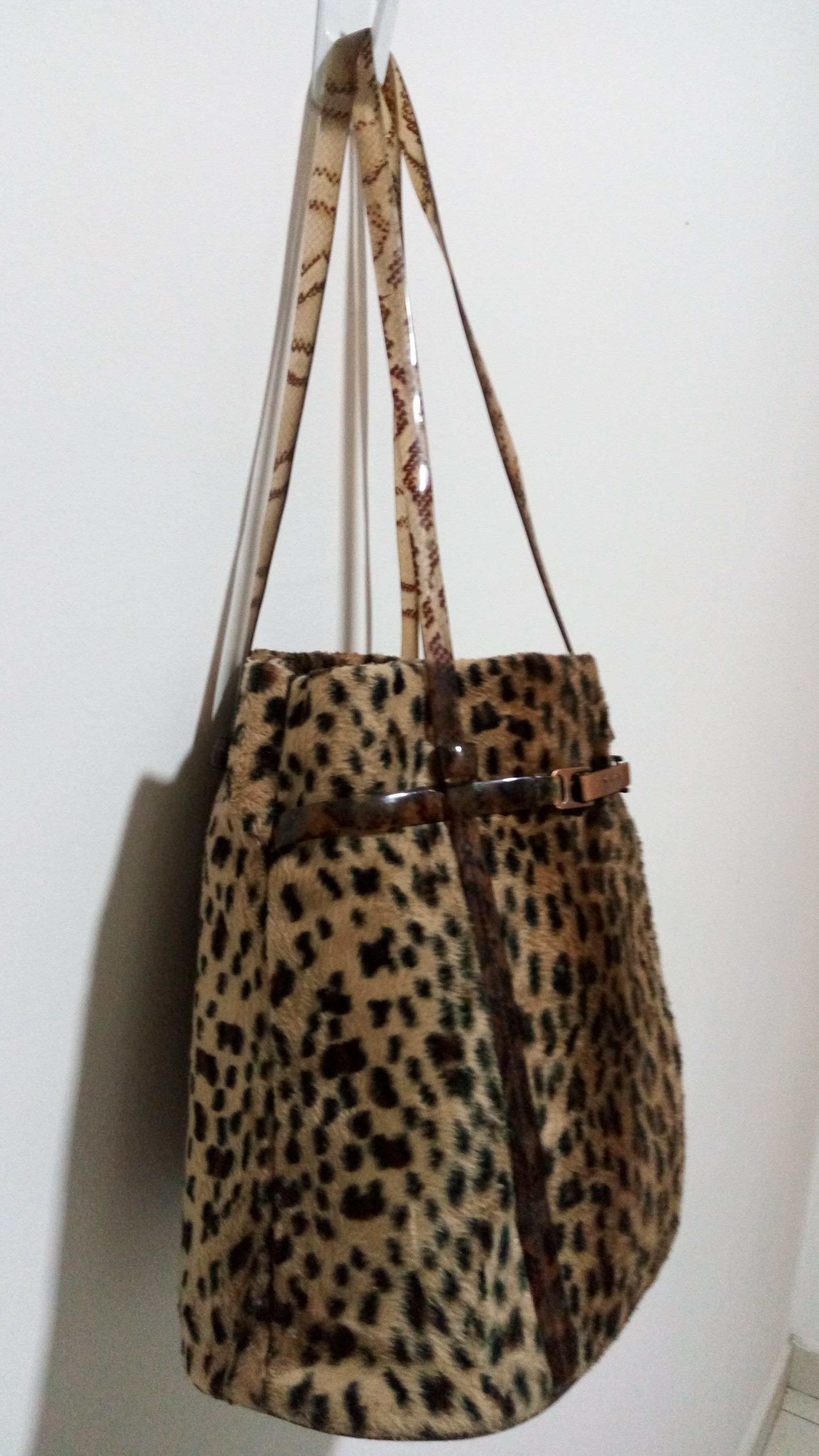Designer × Issey Miyake × Kansai Yamamoto Kansai Yamamoto leopard tote bag bucket bag Size ONE SIZE - 2 Thumbnail