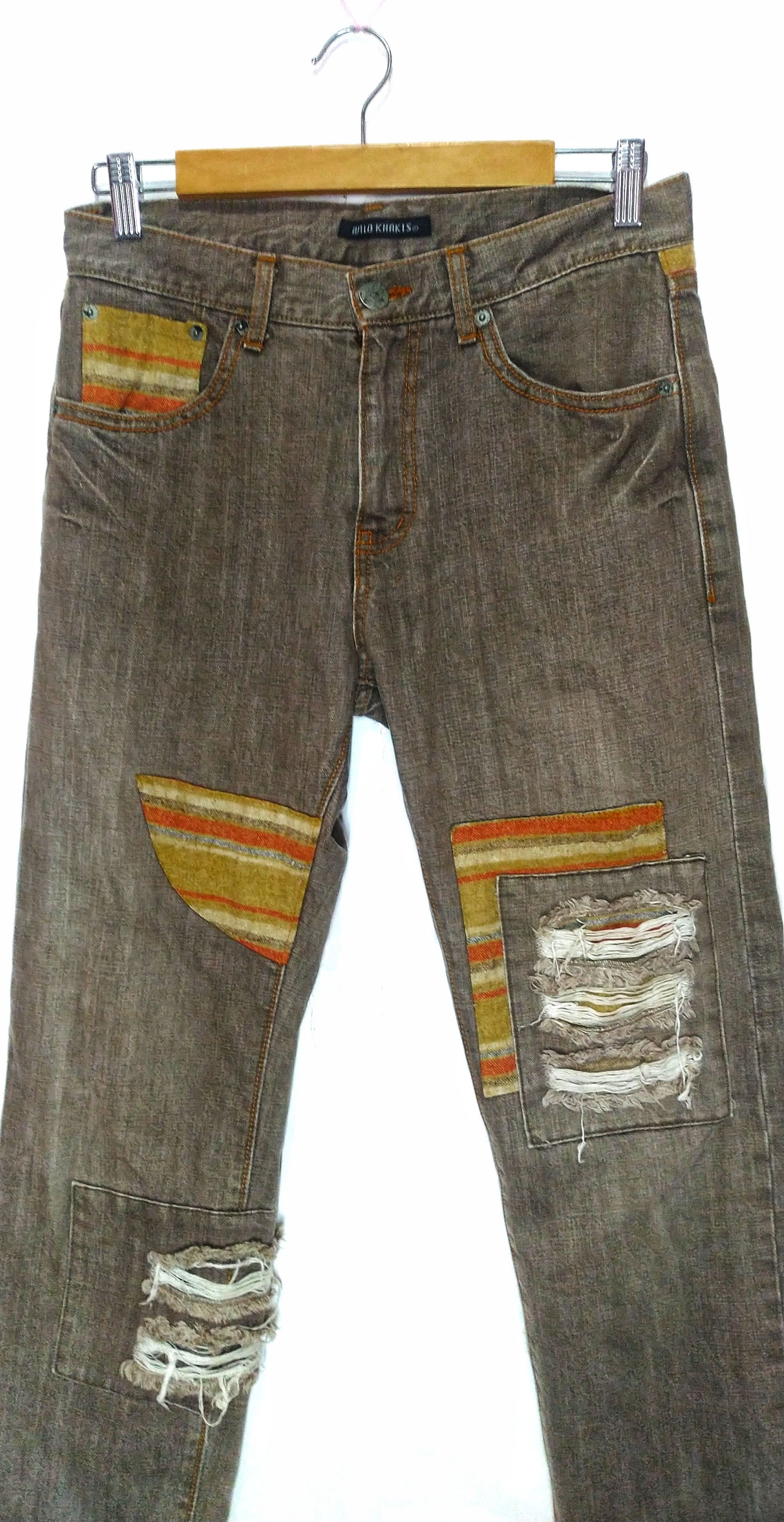 Japanese Brand × Seditionaries Wild Khakis patchwork distressed denim Size US 32 / EU 48 - 2 Thumbnail