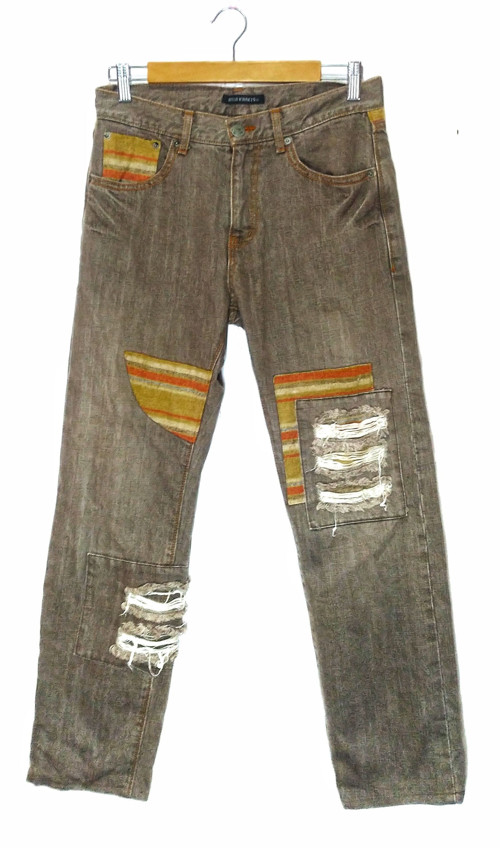 Japanese Brand × Seditionaries Wild Khakis patchwork distressed denim Size US 32 / EU 48 - 1 Thumbnail