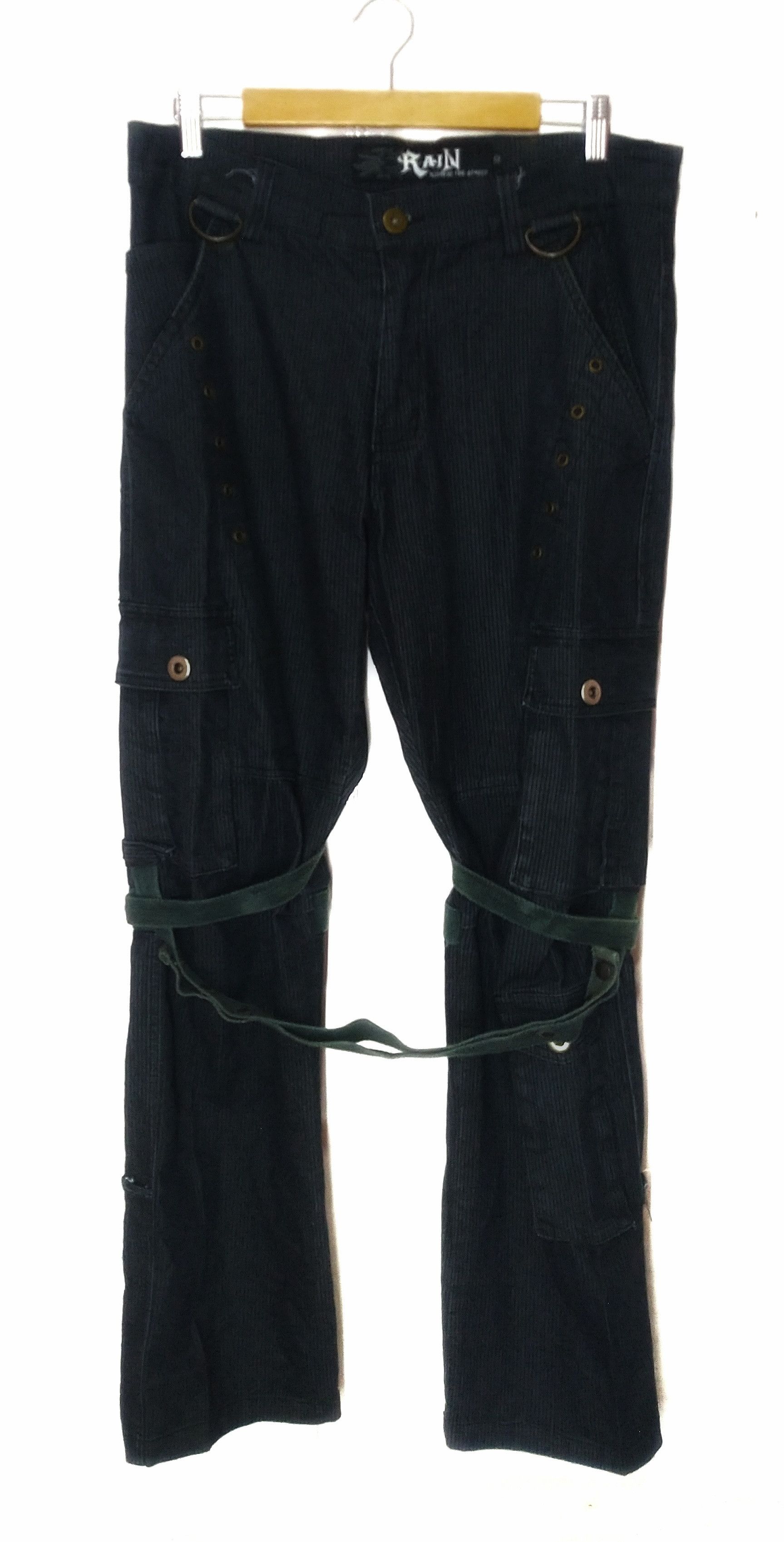 Japanese Brand Vlone Raf Simon style RAIN bondage cargo pant punk fashion Size US 34 / EU 50 - 6 Thumbnail