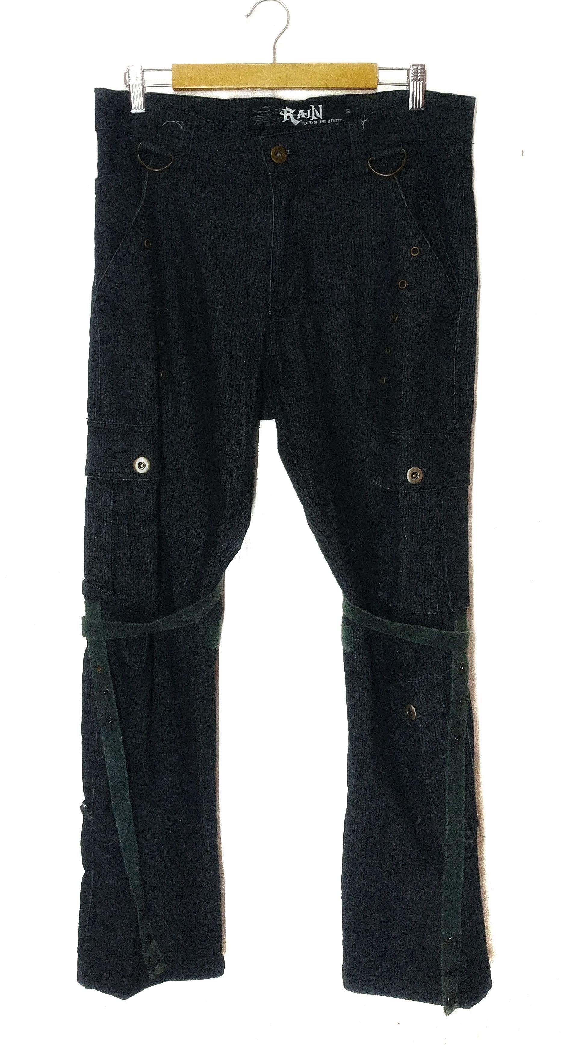Japanese Brand Vlone Raf Simon style RAIN bondage cargo pant punk fashion Size US 34 / EU 50 - 4 Thumbnail