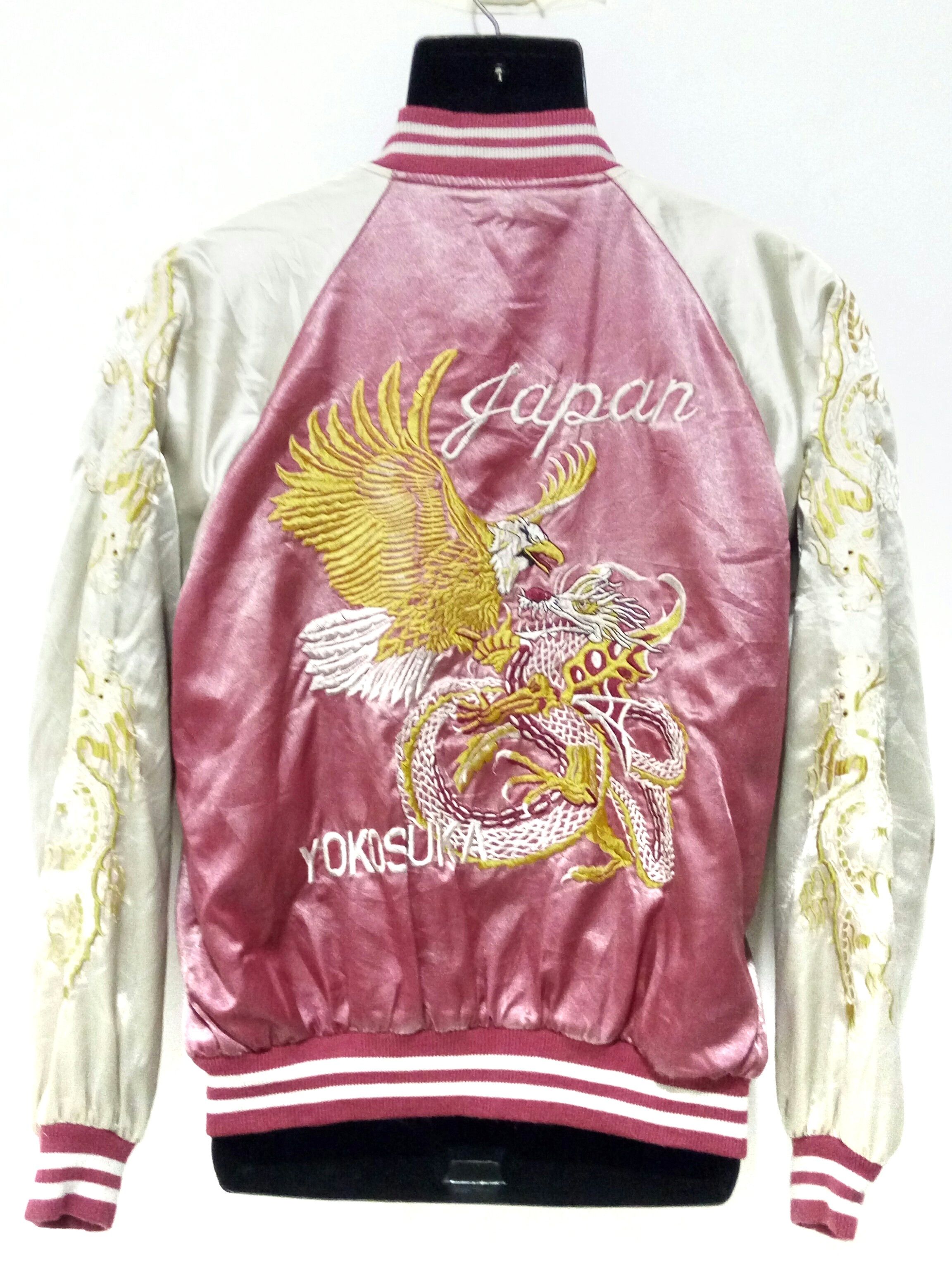 Japanese Brand Embroidery eagle dragon sukajan souvenir japan jacket Size US L / EU 52-54 / 3 - 1 Thumbnail