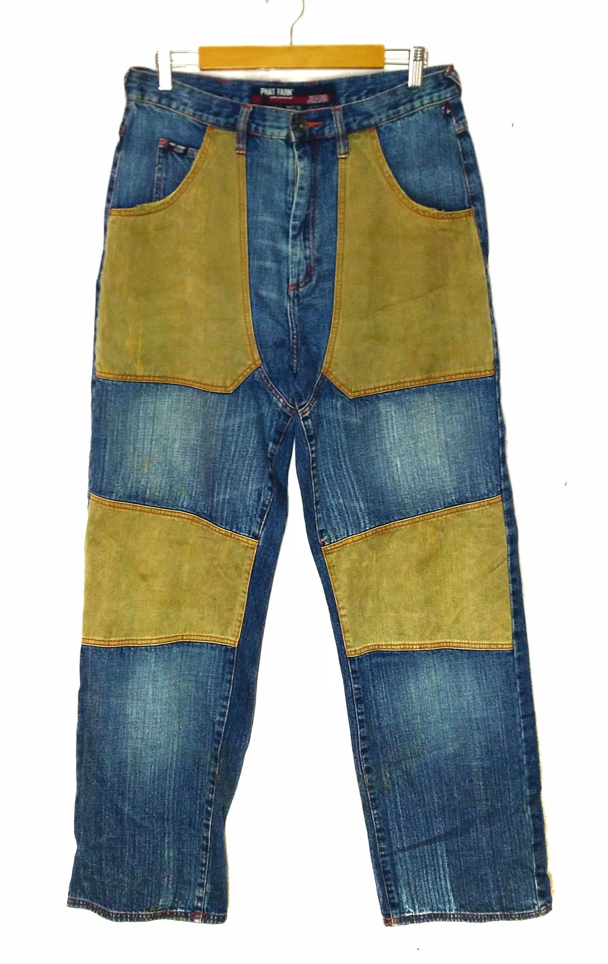 Phat Farm PHAT FARM patchwork distressed denim KAPITAL style Size US 33 - 1 Thumbnail