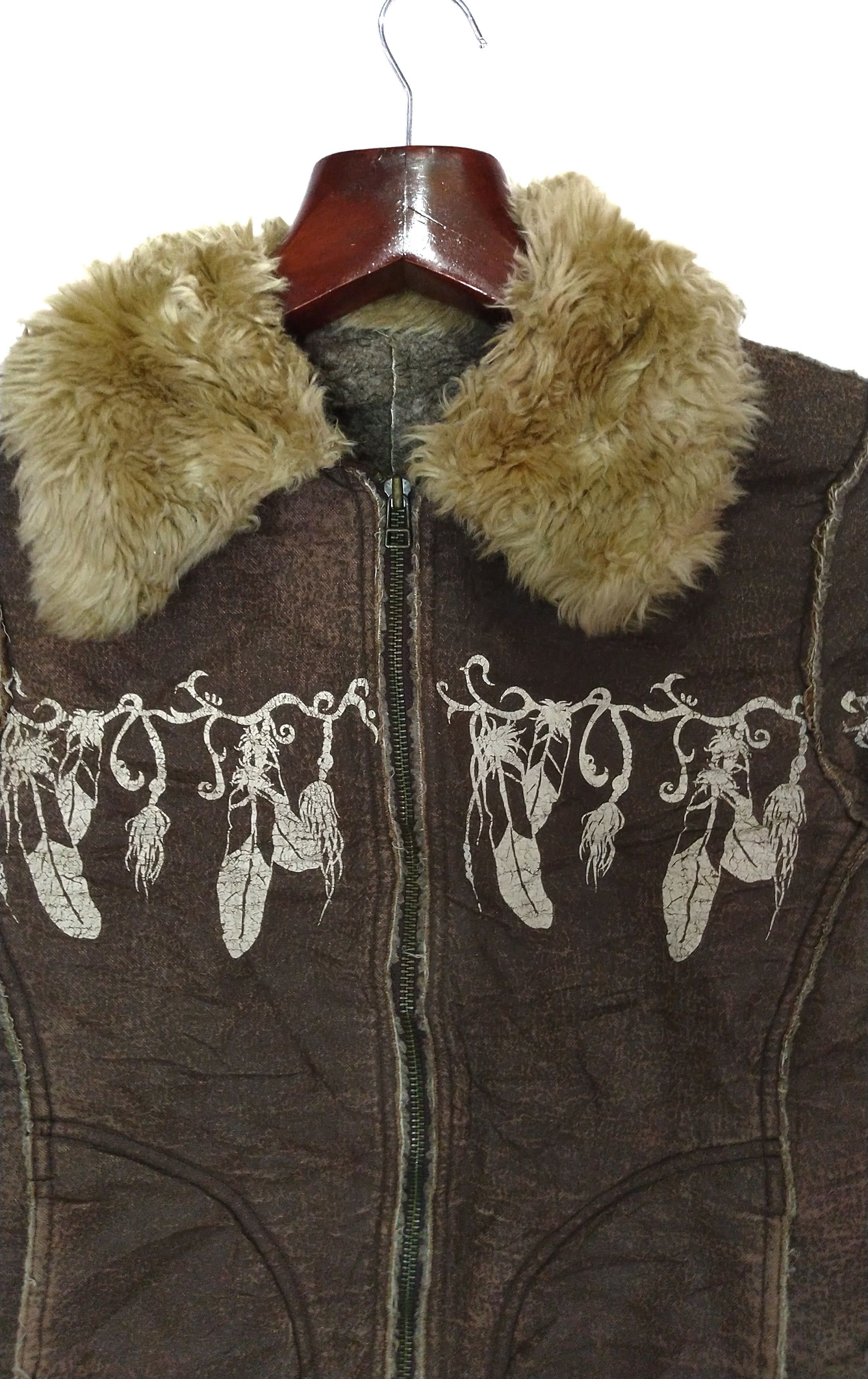 Handmade Vintage Clutch Exclusive Handmade Sherpa Patchwork Jacket Size US M / EU 48-50 / 2 - 4 Thumbnail