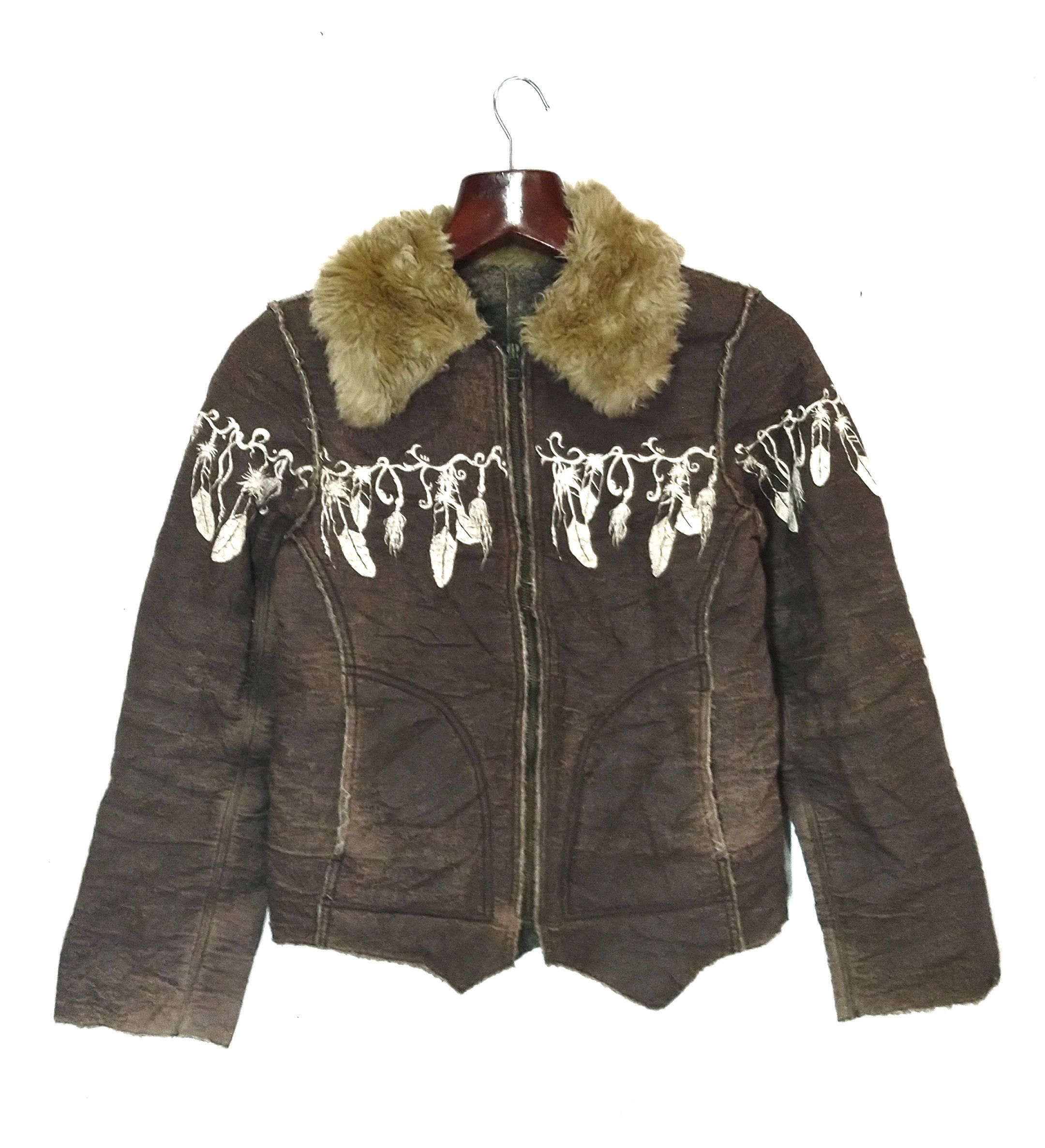 Handmade Vintage Clutch Exclusive Handmade Sherpa Patchwork Jacket Size US M / EU 48-50 / 2 - 1 Thumbnail