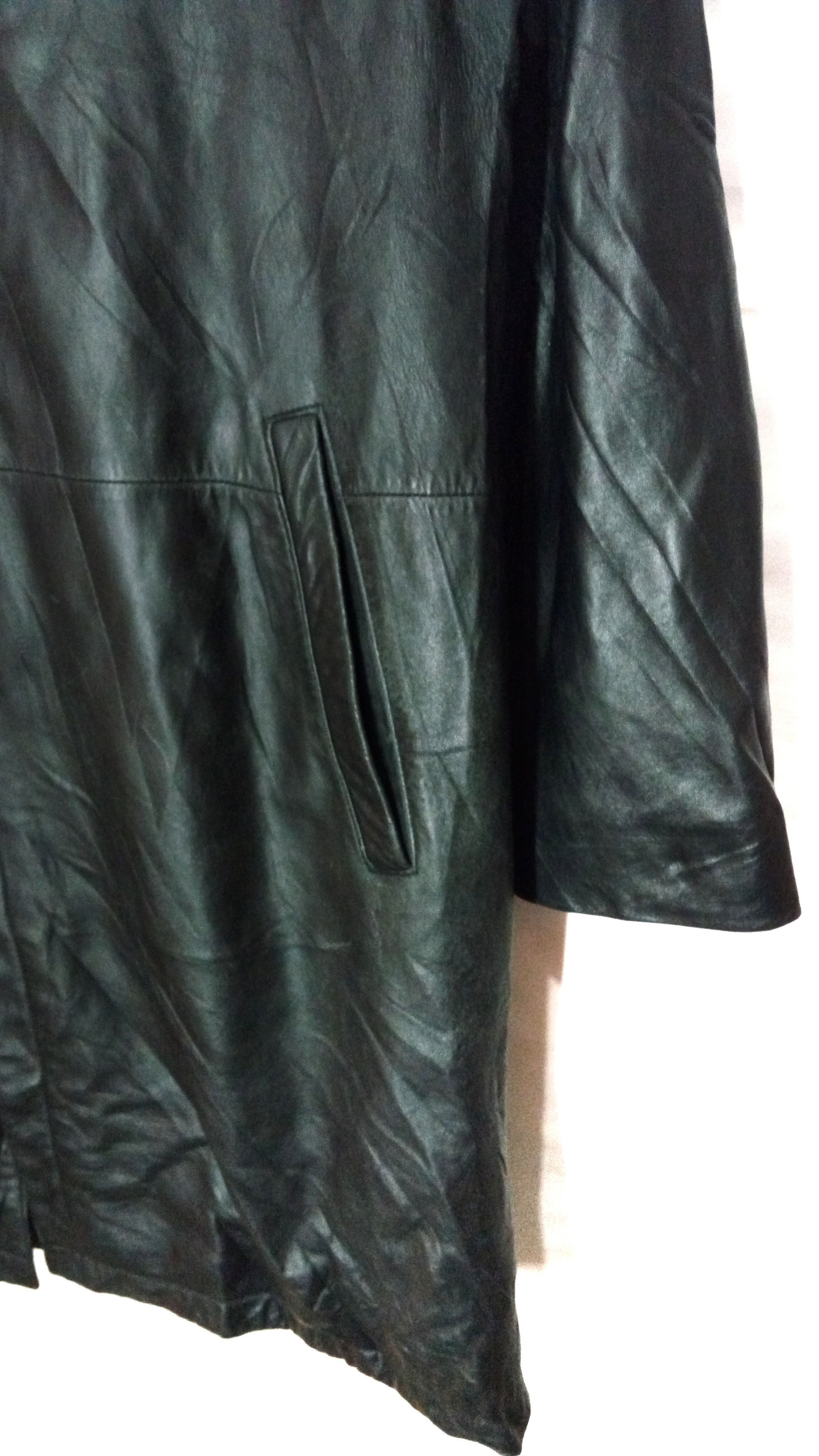 Vintage 10th Anniversary leather trench coat like helmut lang Size US L / EU 52-54 / 3 - 3 Thumbnail