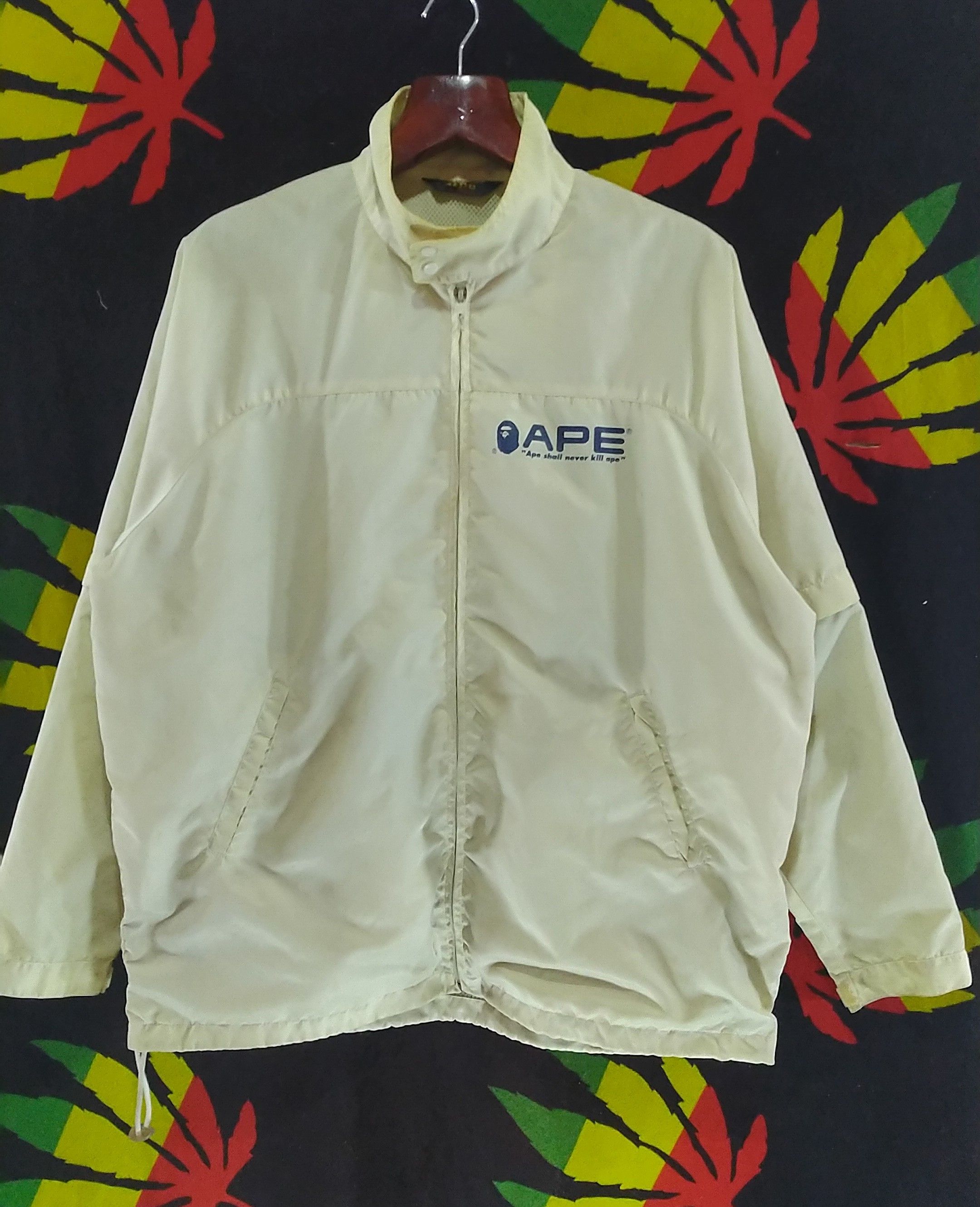 Japanese Brand × Vintage BAPE Windbreaker Jacket "Ape shall never kill ape" Size US XXL / EU 58 / 5 - 1 Thumbnail