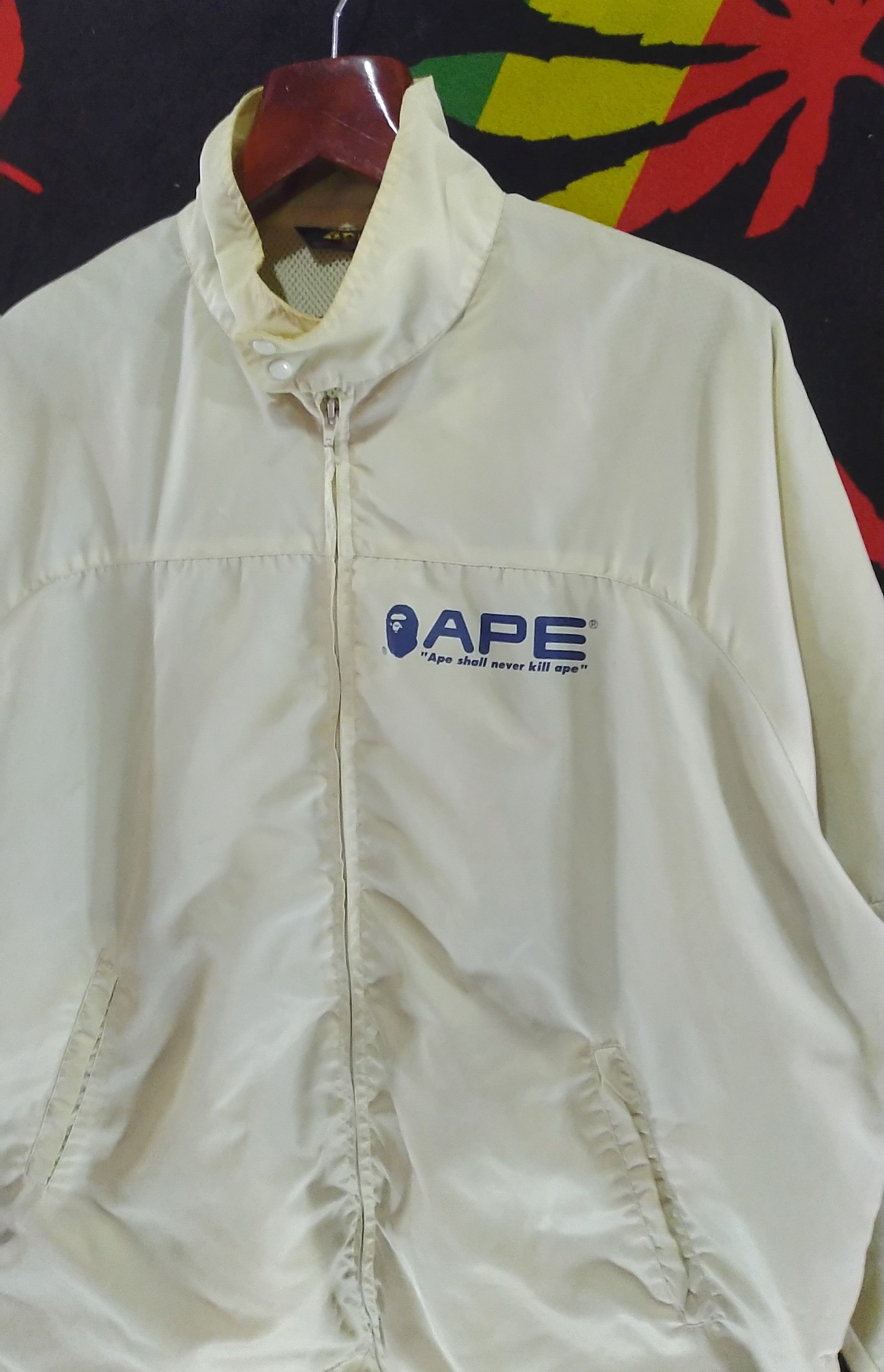 Japanese Brand × Vintage BAPE Windbreaker Jacket "Ape shall never kill ape" Size US XXL / EU 58 / 5 - 2 Thumbnail