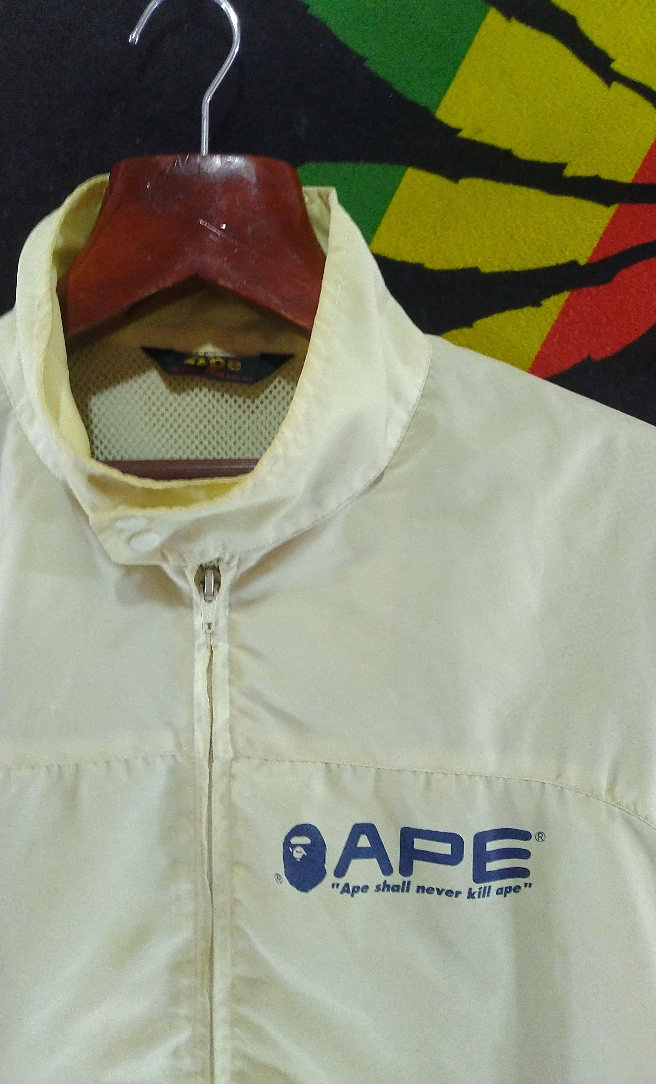 Japanese Brand × Vintage BAPE Windbreaker Jacket "Ape shall never kill ape" Size US XXL / EU 58 / 5 - 3 Thumbnail