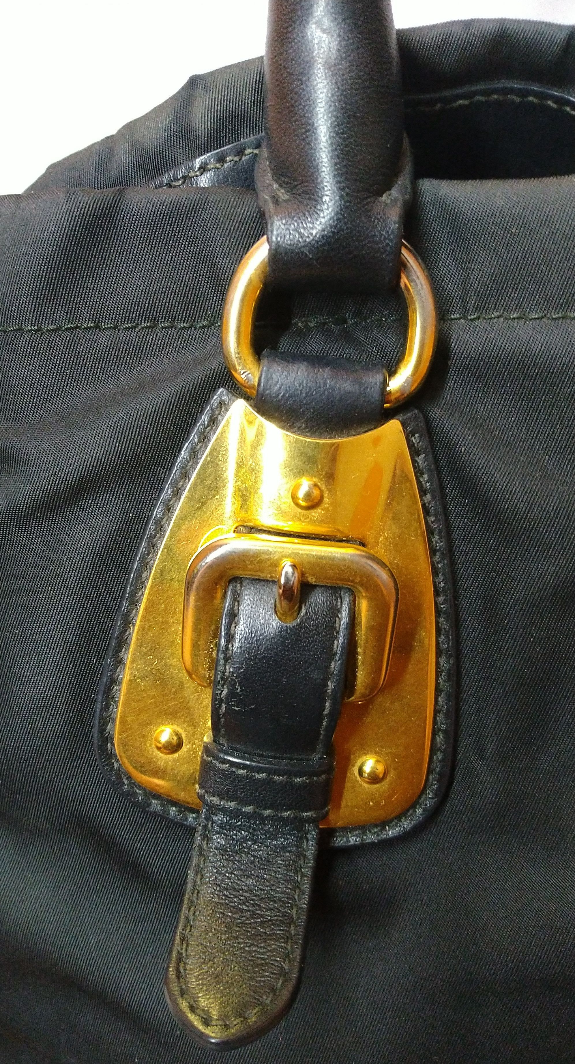 Prada Authentic Prada Canvas Nylon Bag Black Colour Leather Belt Size ONE SIZE - 10 Thumbnail