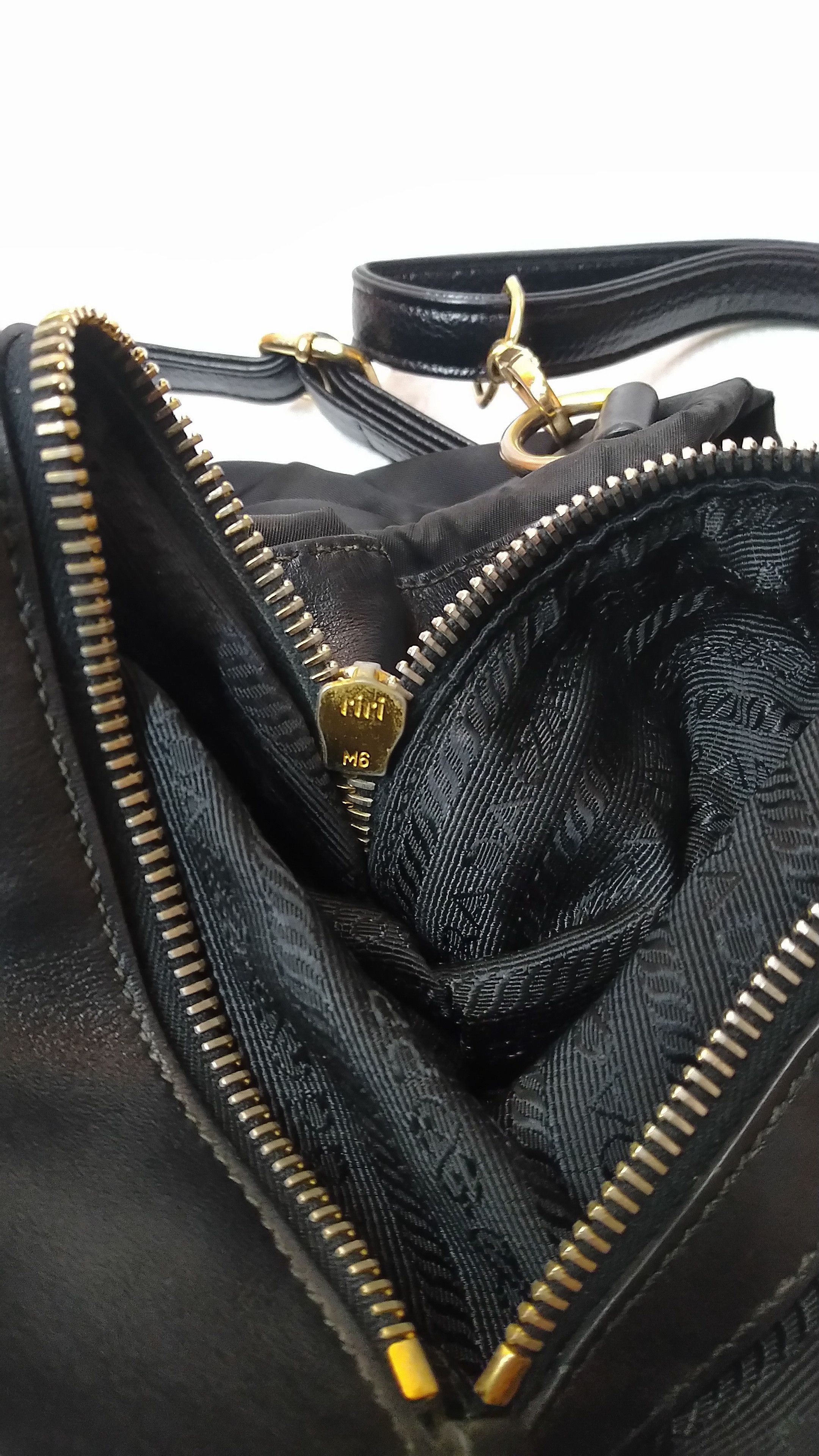 Prada Authentic Prada Canvas Nylon Bag Black Colour Leather Belt Size ONE SIZE - 8 Thumbnail