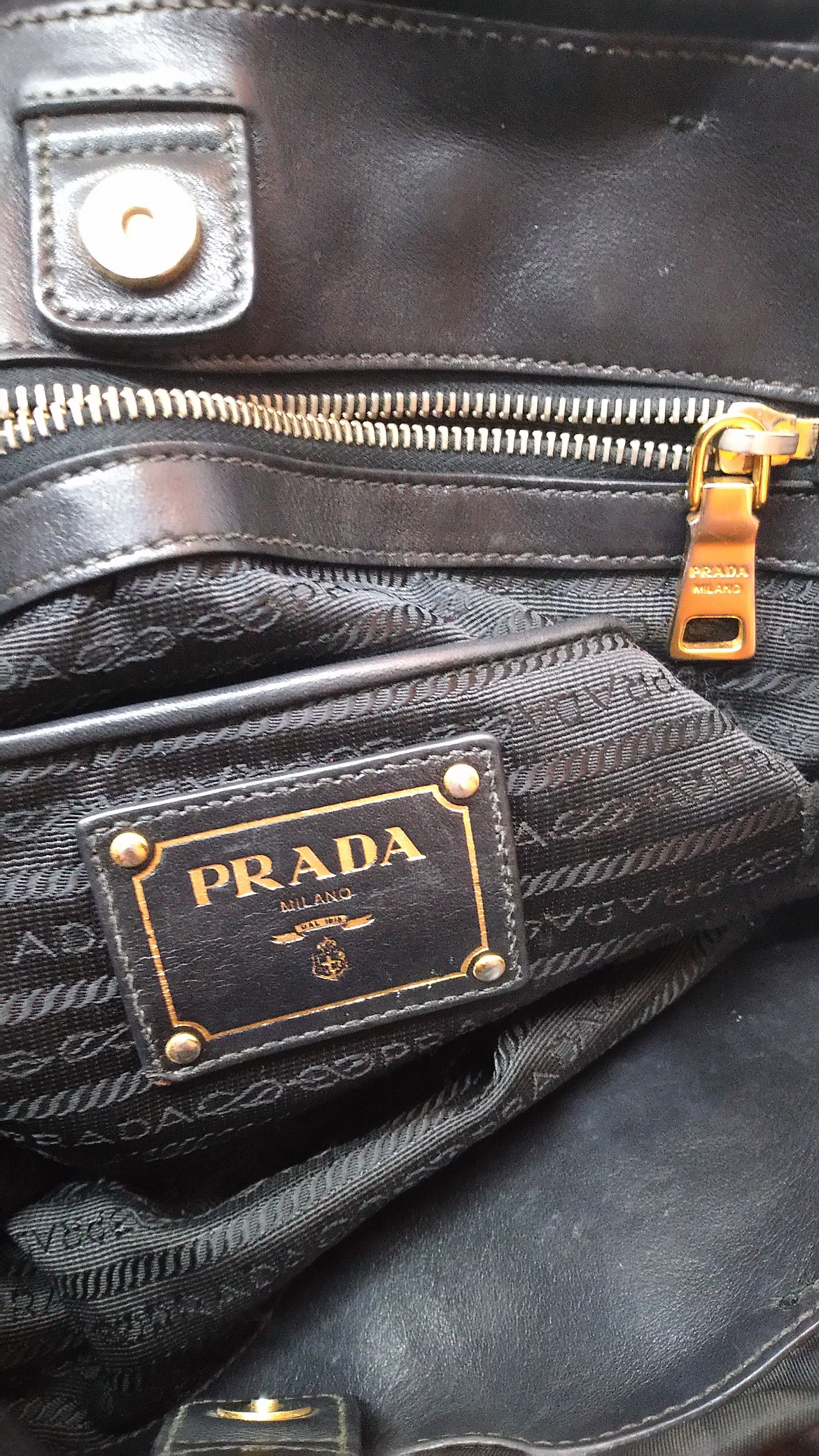 Prada Authentic Prada Canvas Nylon Bag Black Colour Leather Belt Size ONE SIZE - 6 Thumbnail
