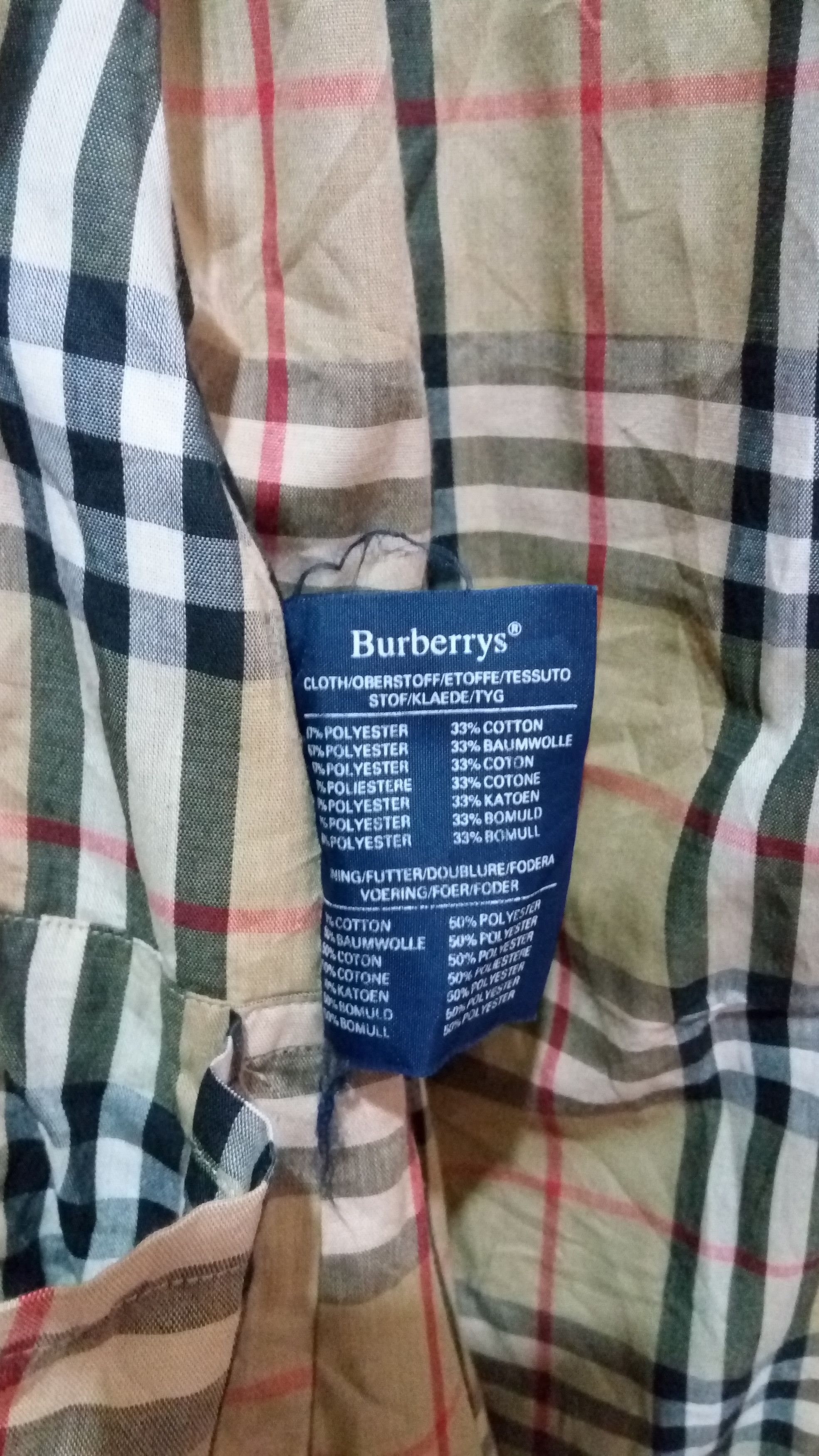 Burberry × Burberry Prorsum Burberrys Nova Check Lining Long Jacket England Made Size US L / EU 52-54 / 3 - 7 Thumbnail