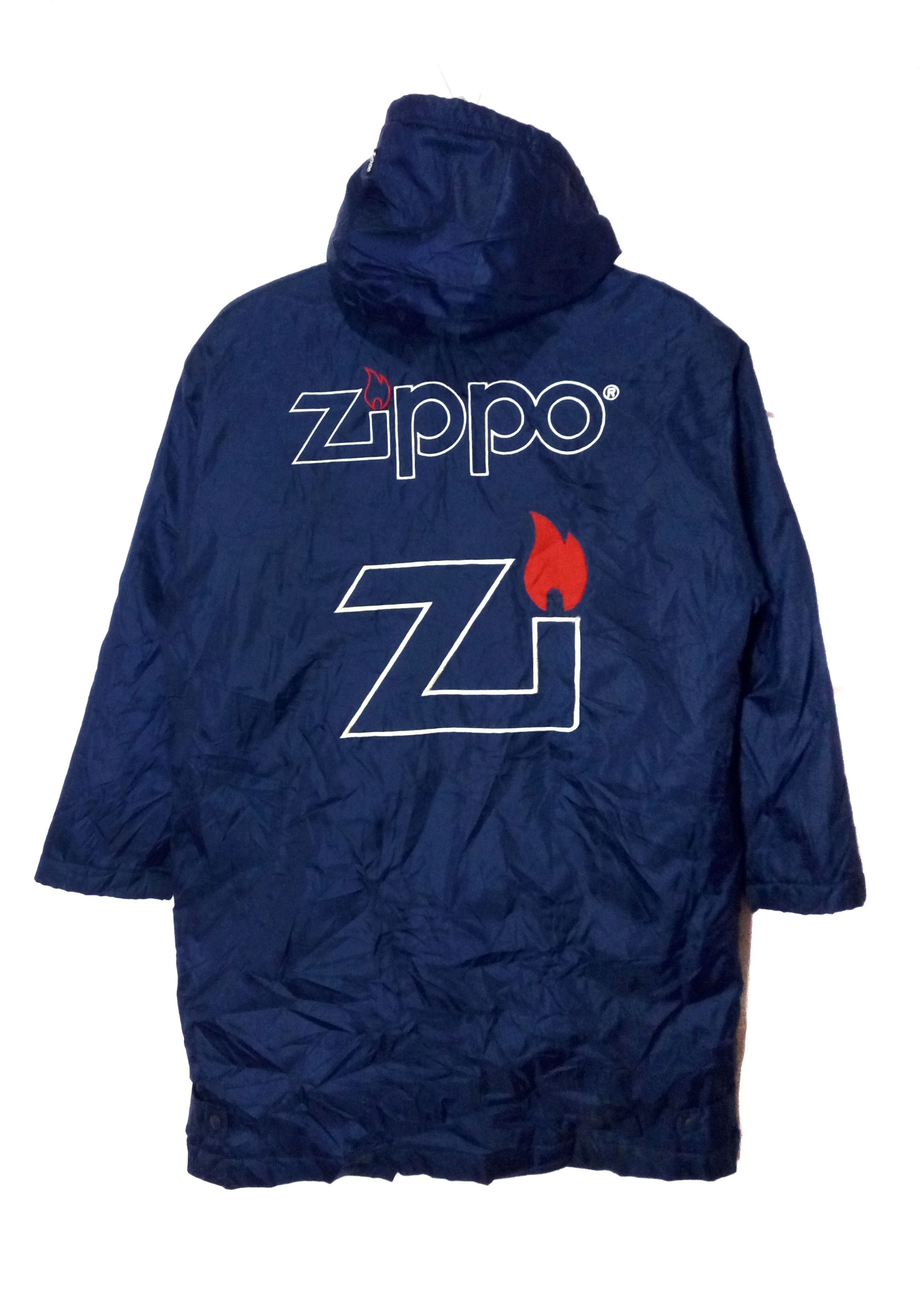 Japanese Brand Vintage Zippo big embroidered logo winter parkas long jaket Size US L / EU 52-54 / 3 - 1 Thumbnail