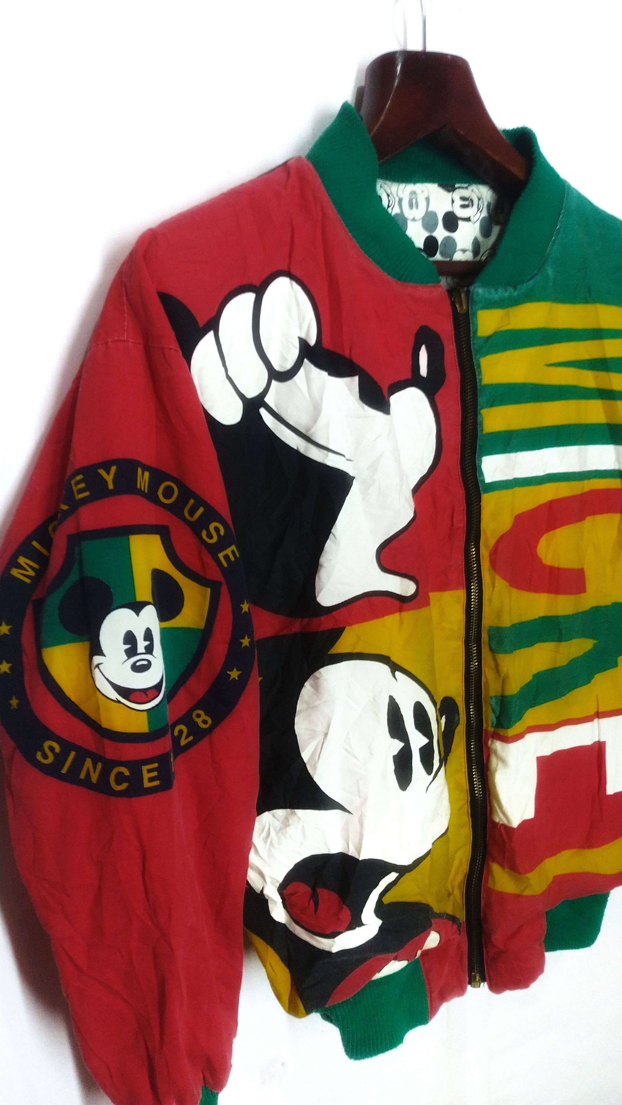 Mickey Mouse Vtg Disney Mickey Mouse overprint reversible bomber jacket Size US L / EU 52-54 / 3 - 2 Thumbnail