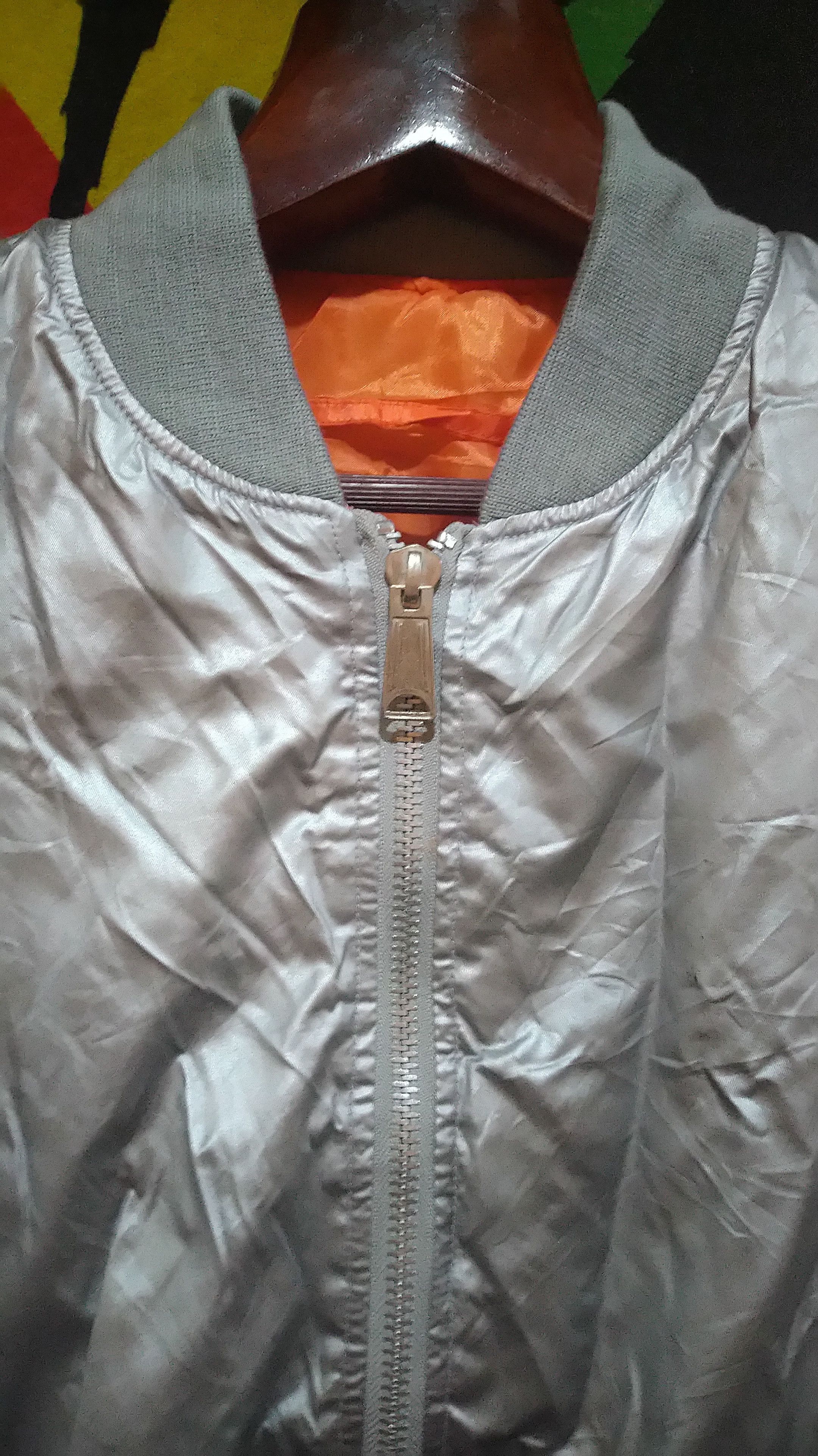 Avirex Rare silver flight jacket military bomber jacket men's XL Size US XL / EU 56 / 4 - 4 Thumbnail