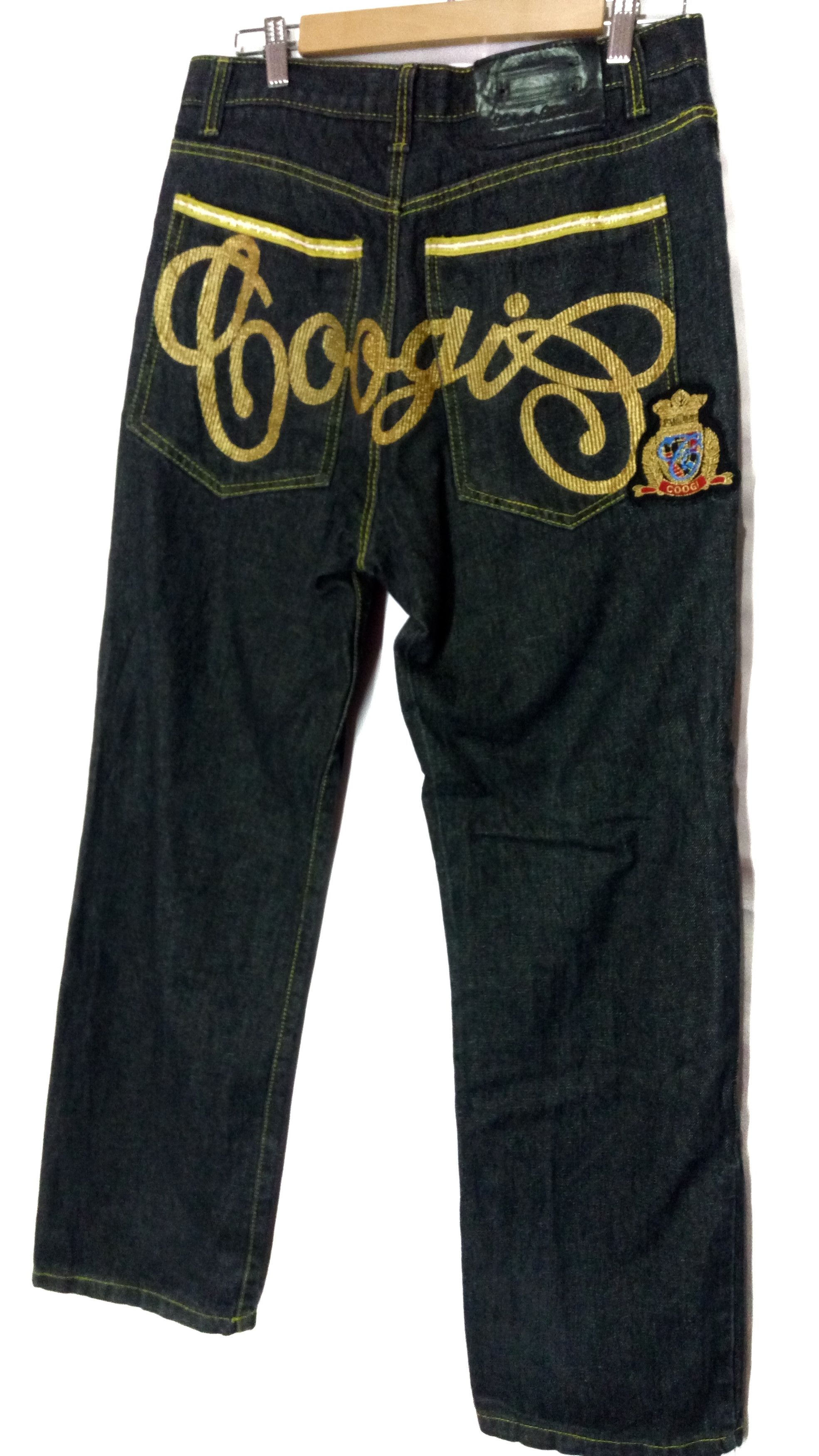 Coogi Coogie jean shiny gold embroidered big logo Size US 32 / EU 48 - 3 Thumbnail