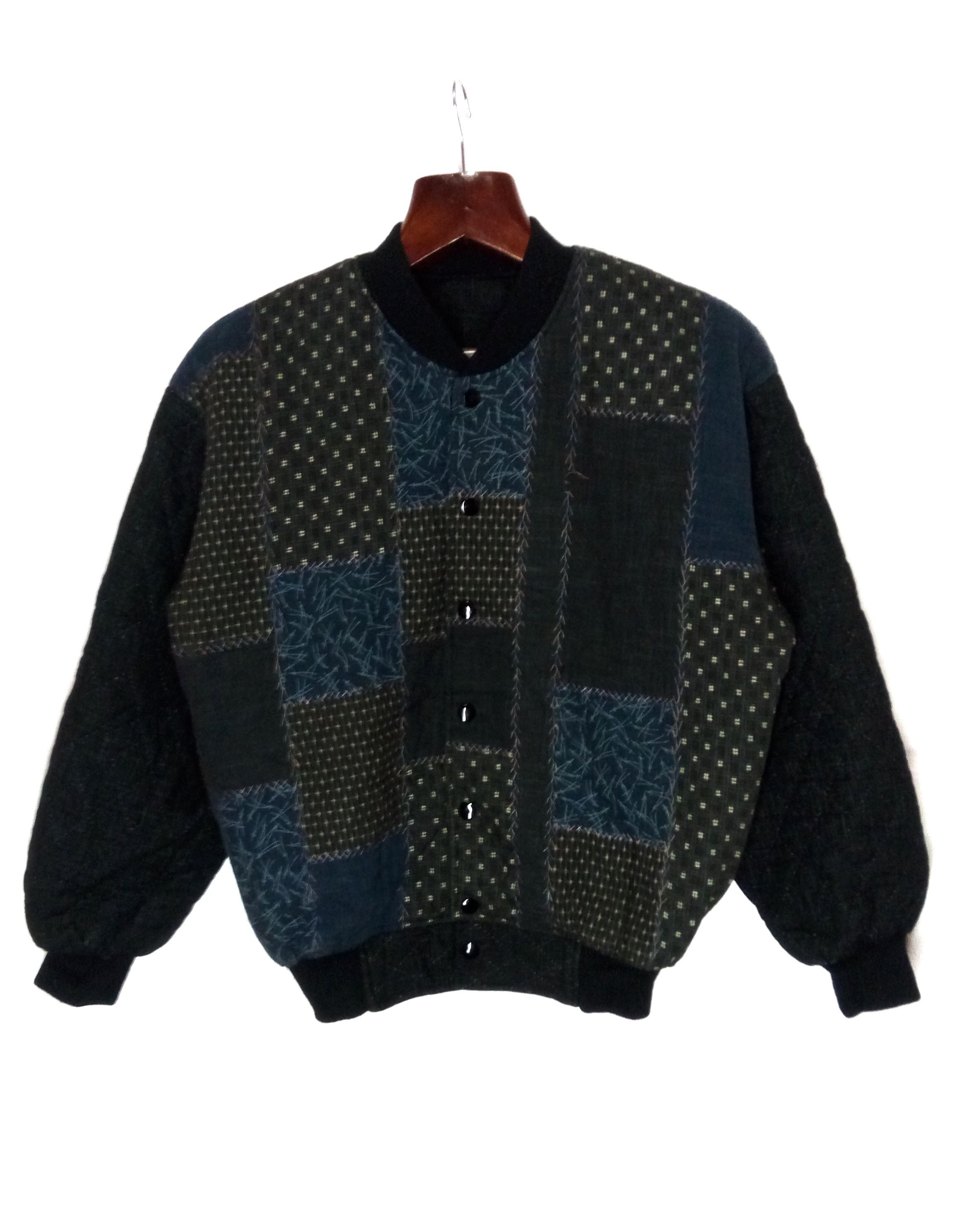 Bomber Jacket  Indigo  Vintage Indigo Patchwork Bandana Jacket ...
