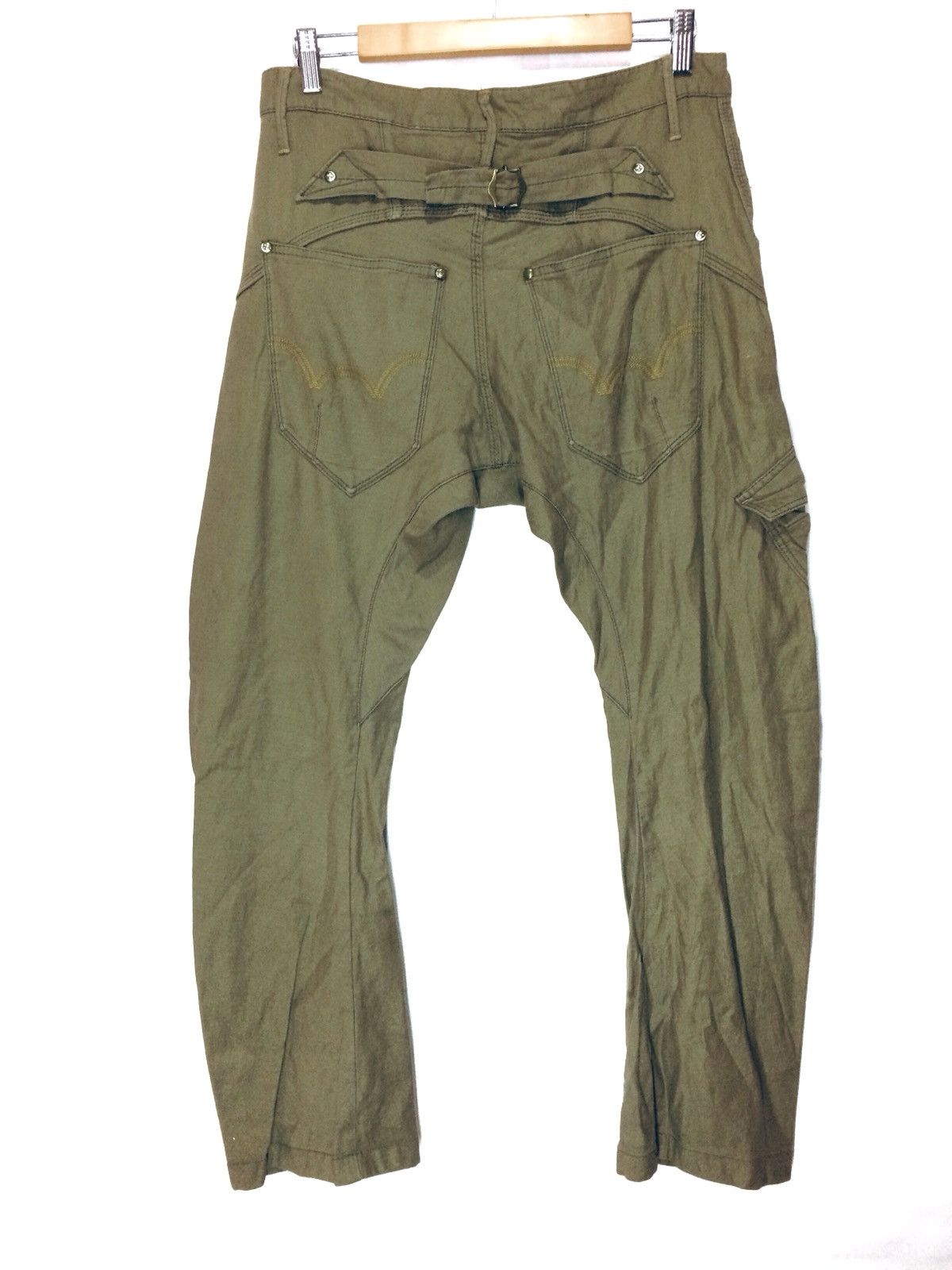 Edwin Edwin Multi Pocket Utility Cargo Pant Army Punk Design Size US 33 - 5 Thumbnail