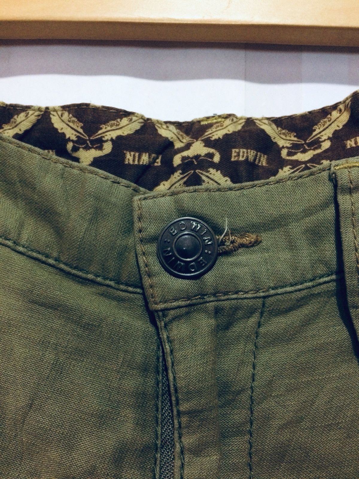 Edwin Edwin Multi Pocket Utility Cargo Pant Army Punk Design Size US 33 - 6 Thumbnail