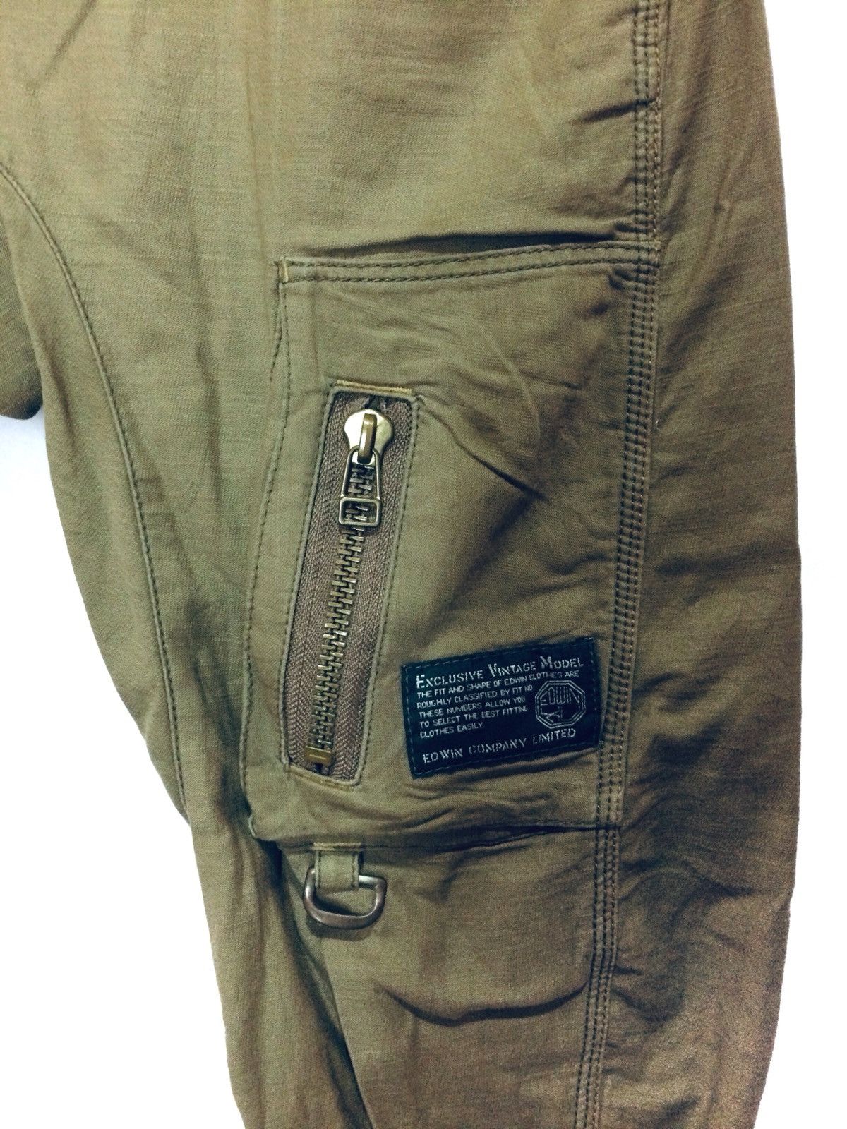 Edwin Edwin Multi Pocket Utility Cargo Pant Army Punk Design Size US 33 - 4 Thumbnail