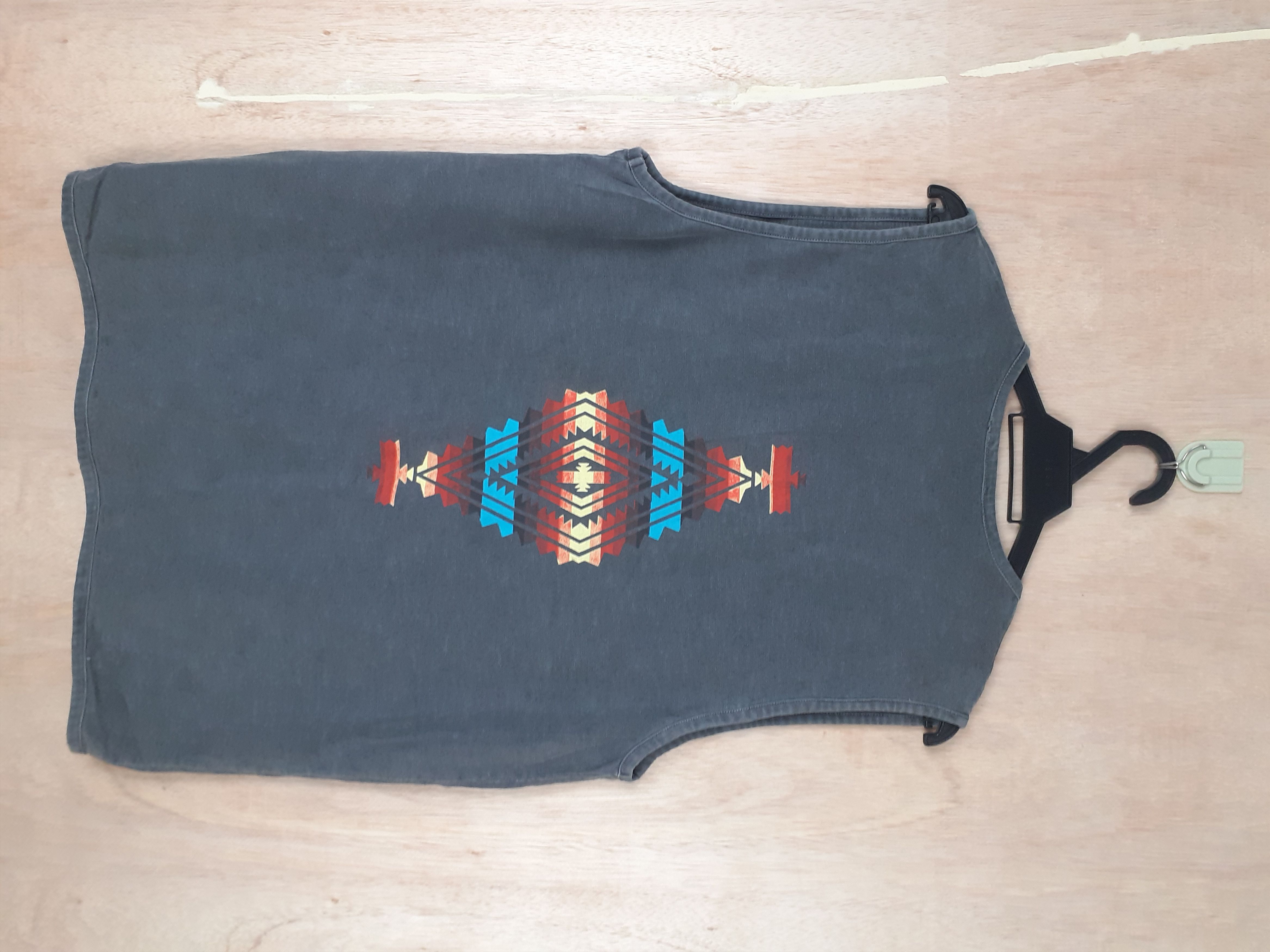 image of Diamond Head Navajo Vest Gray Cardigan 3639 in Grey, Men's (Size Medium)