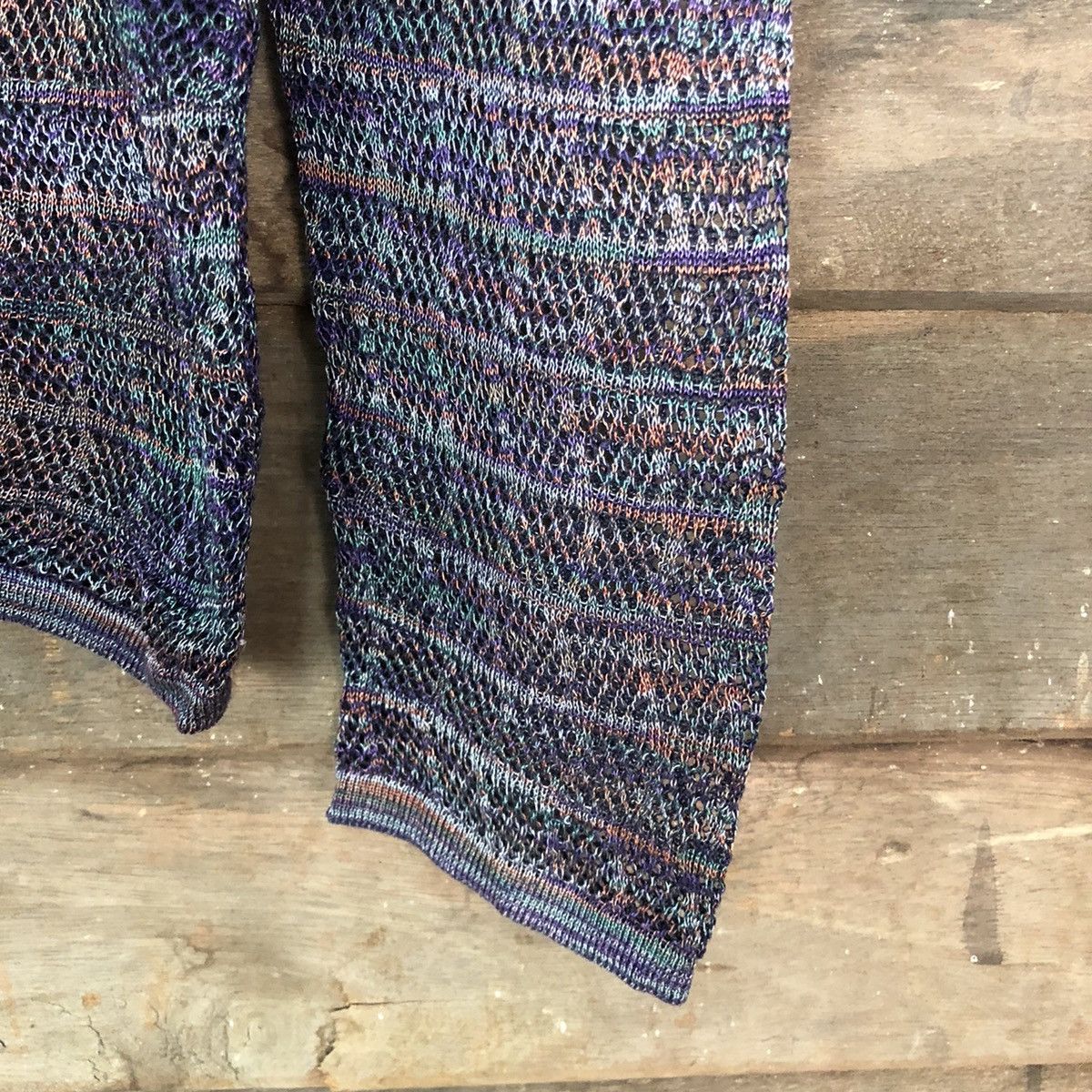 Homespun Knitwear × Japanese Brand Rogica mesh net crochet Purple sexy cardigan Knitwear #c680 Size US M / EU 48-50 / 2 - 4 Thumbnail
