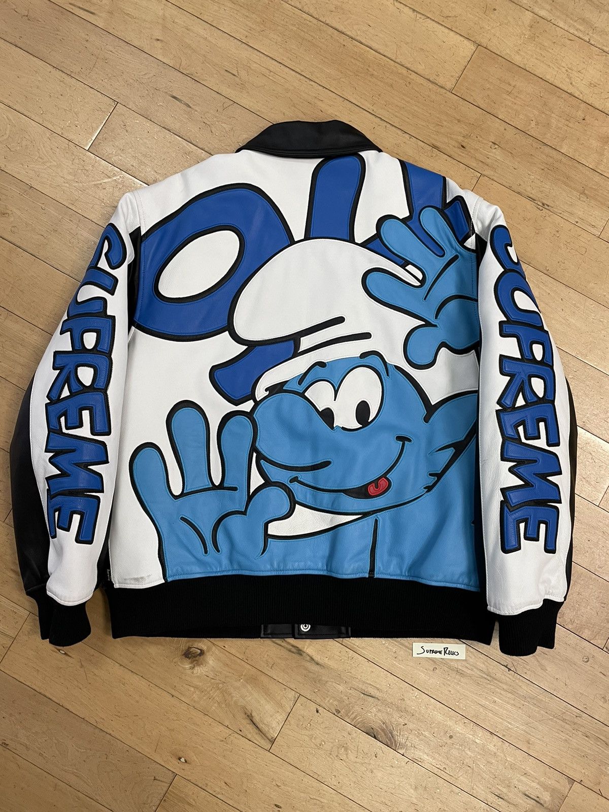 Supreme store smurfs jacket