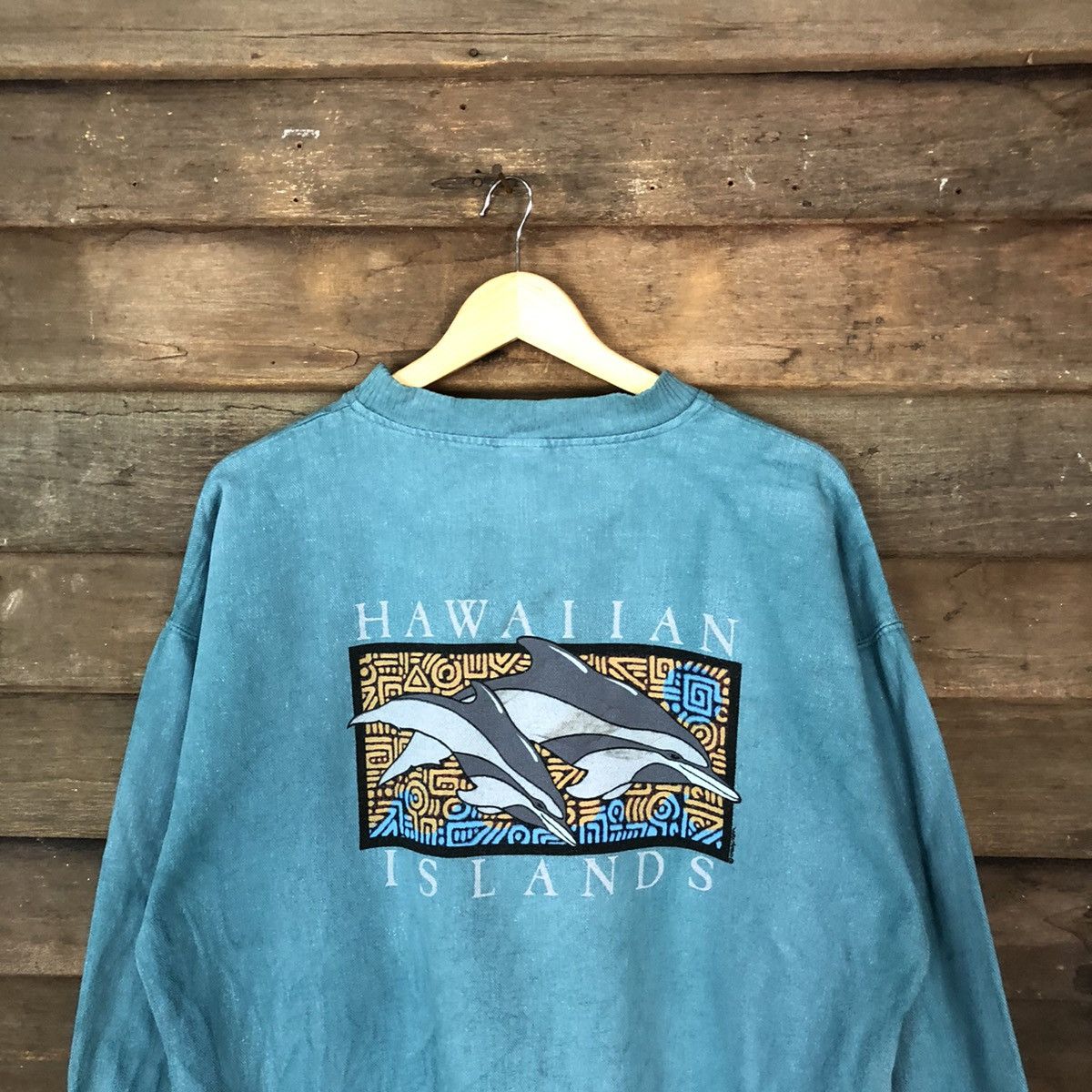 Vintage Hawaiian Island Crazy Shirt vintage Green Sweatshirt #4747 Size US M / EU 48-50 / 2 - 2 Thumbnail