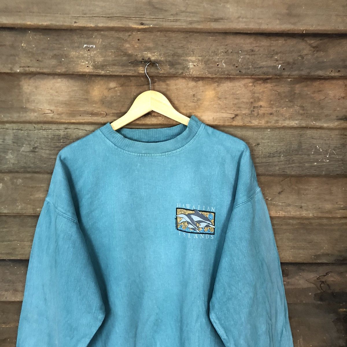Vintage Hawaiian Island Crazy Shirt vintage Green Sweatshirt #4747 Size US M / EU 48-50 / 2 - 9 Thumbnail