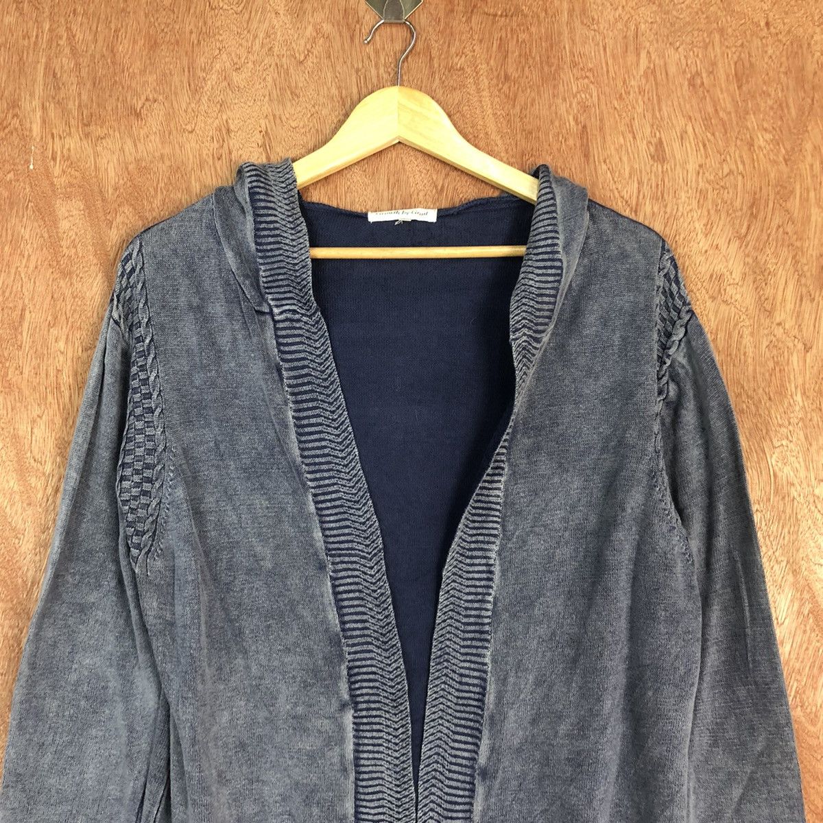 Japanese Brand Growth By Grail Grey faded Cardigan knitwear #c602DL Size US M / EU 48-50 / 2 - 2 Thumbnail