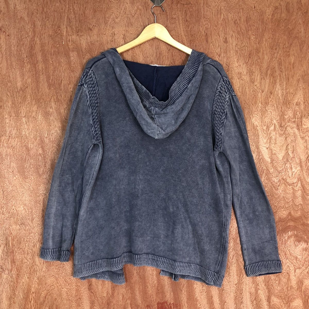 Japanese Brand Growth By Grail Grey faded Cardigan knitwear #c602DL Size US M / EU 48-50 / 2 - 9 Thumbnail