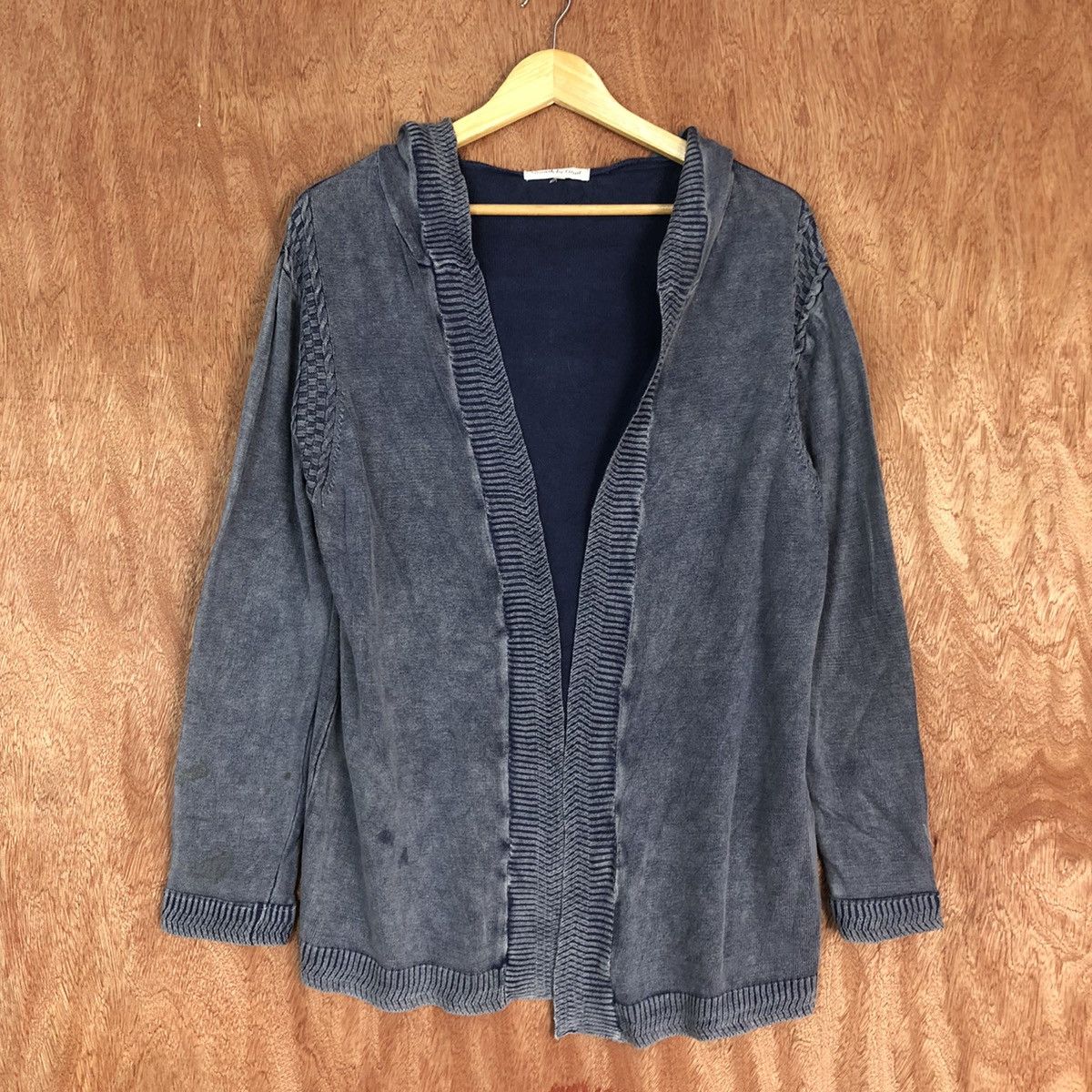 Japanese Brand Growth By Grail Grey faded Cardigan knitwear #c602DL Size US M / EU 48-50 / 2 - 1 Thumbnail
