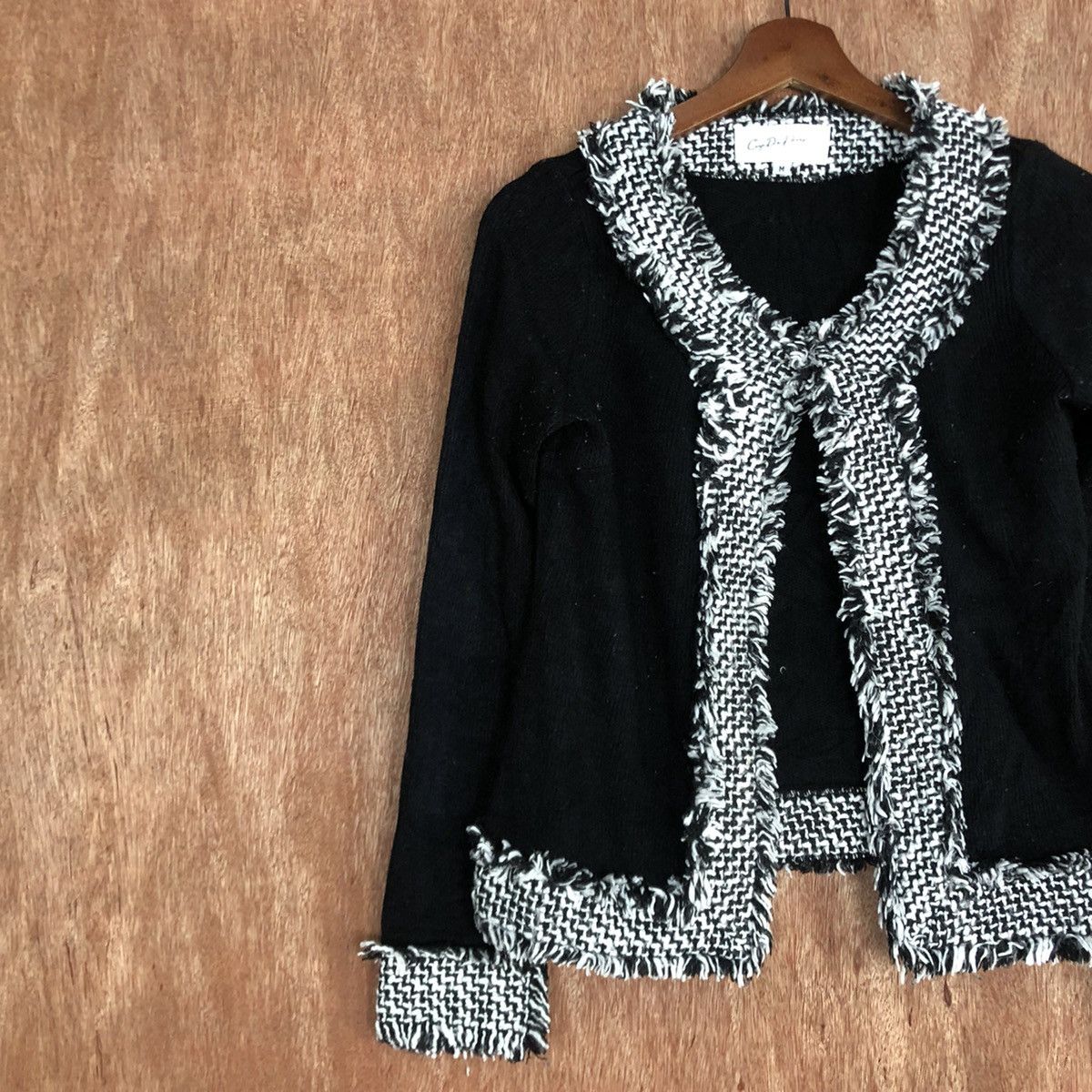 Japanese Brand DLL Coup De Poing Black shag mohair Cardigan #c578 Size M / US 6-8 / IT 42-44 - 7 Thumbnail