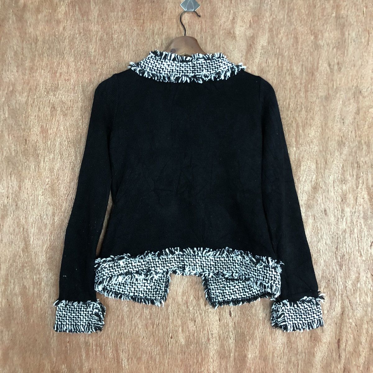 Japanese Brand DLL Coup De Poing Black shag mohair Cardigan #c578 Size M / US 6-8 / IT 42-44 - 10 Thumbnail