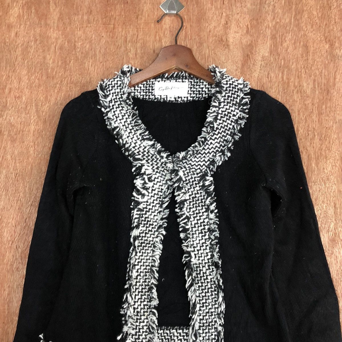 Japanese Brand DLL Coup De Poing Black shag mohair Cardigan #c578 Size M / US 6-8 / IT 42-44 - 8 Thumbnail