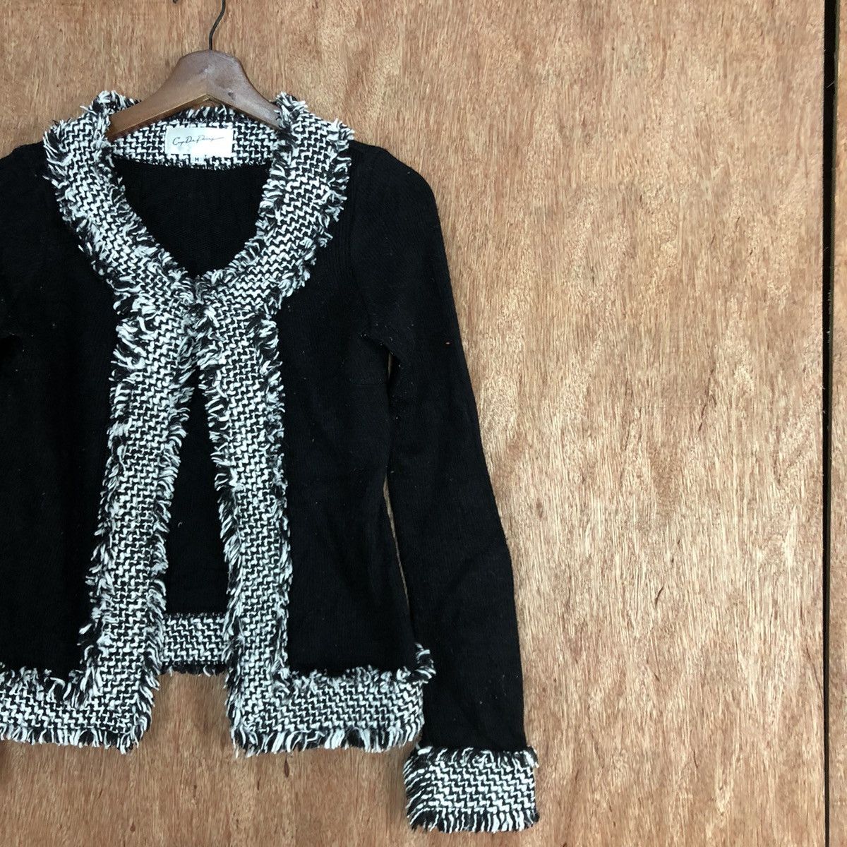 Japanese Brand DLL Coup De Poing Black shag mohair Cardigan #c578 Size M / US 6-8 / IT 42-44 - 5 Thumbnail