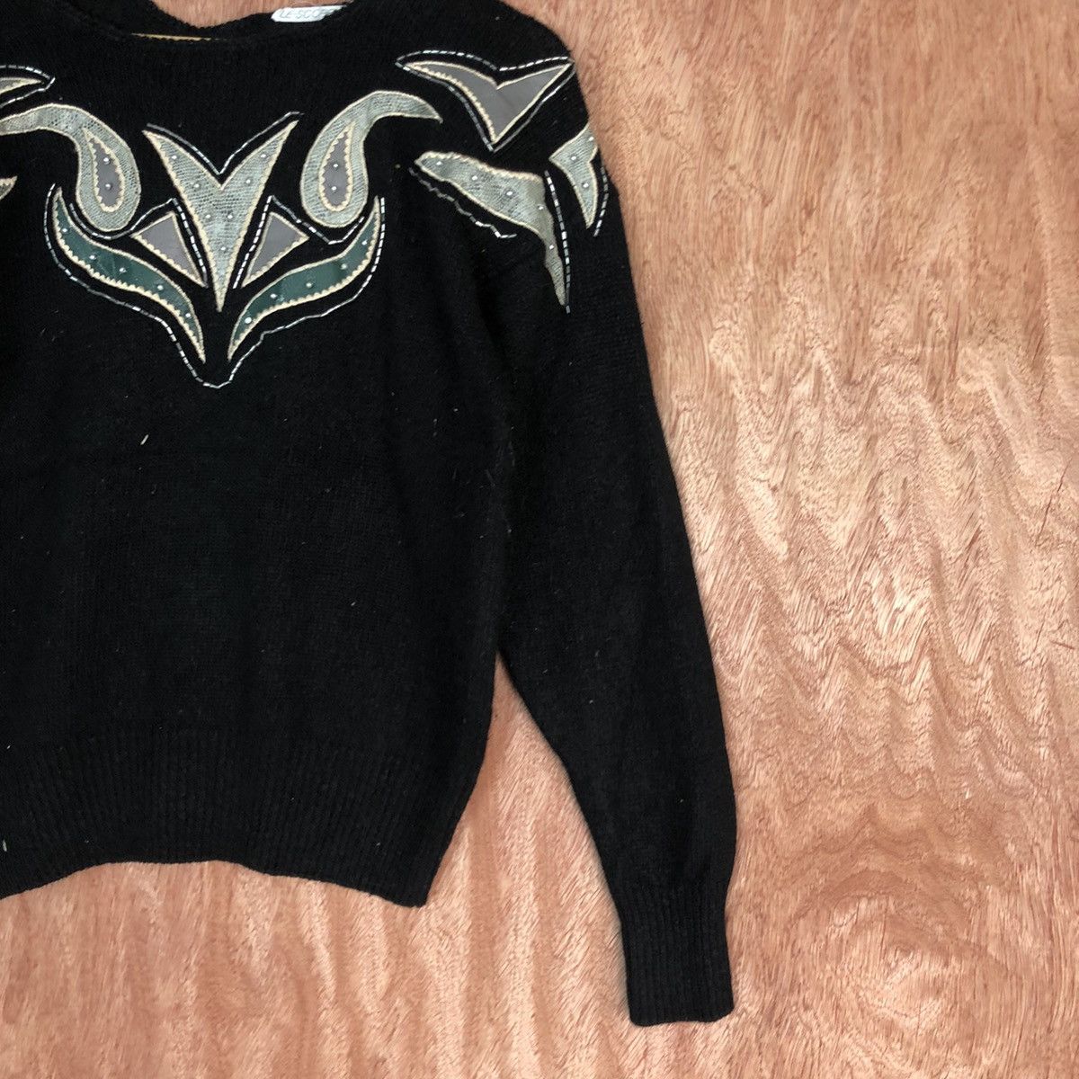 Vintage DLL Le-Scorpion Black Knitwear art streetwear #c608 Size US S / EU 44-46 / 1 - 5 Thumbnail