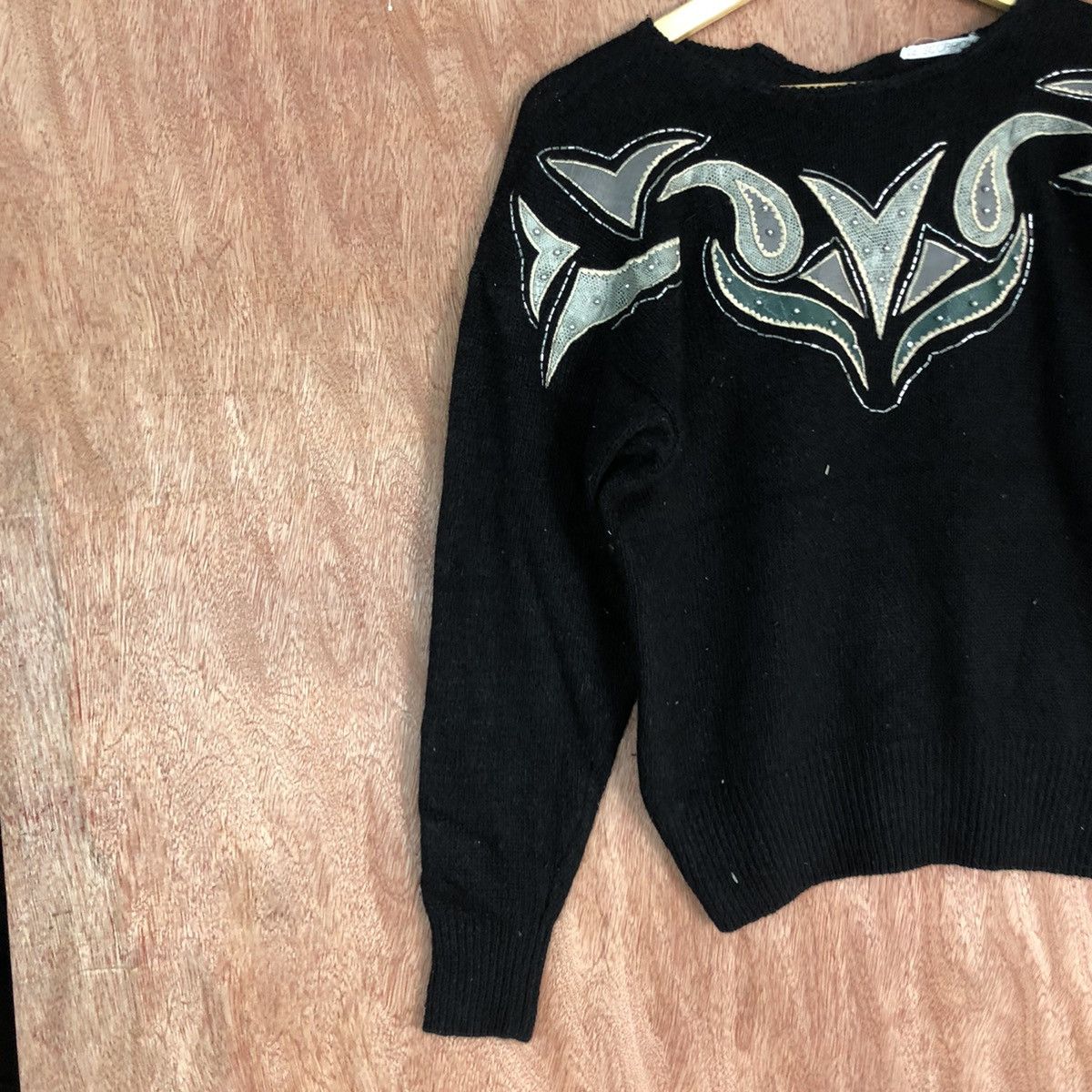 Vintage DLL Le-Scorpion Black Knitwear art streetwear #c608 Size US S / EU 44-46 / 1 - 7 Thumbnail