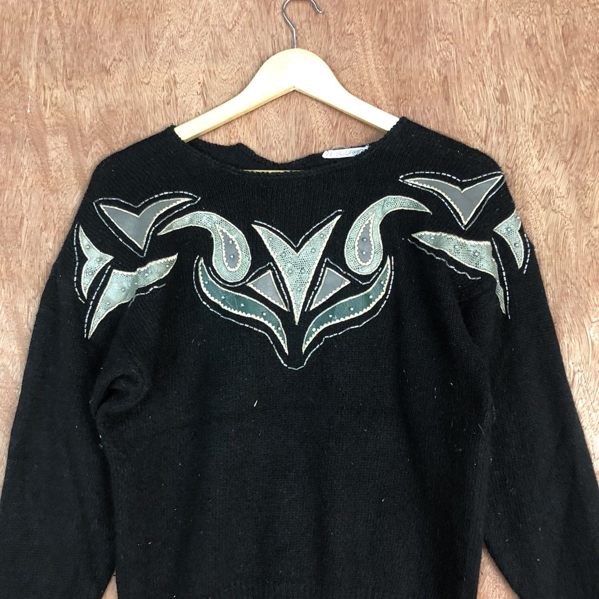 Vintage DLL Le-Scorpion Black Knitwear art streetwear #c608 Size US S / EU 44-46 / 1 - 8 Thumbnail