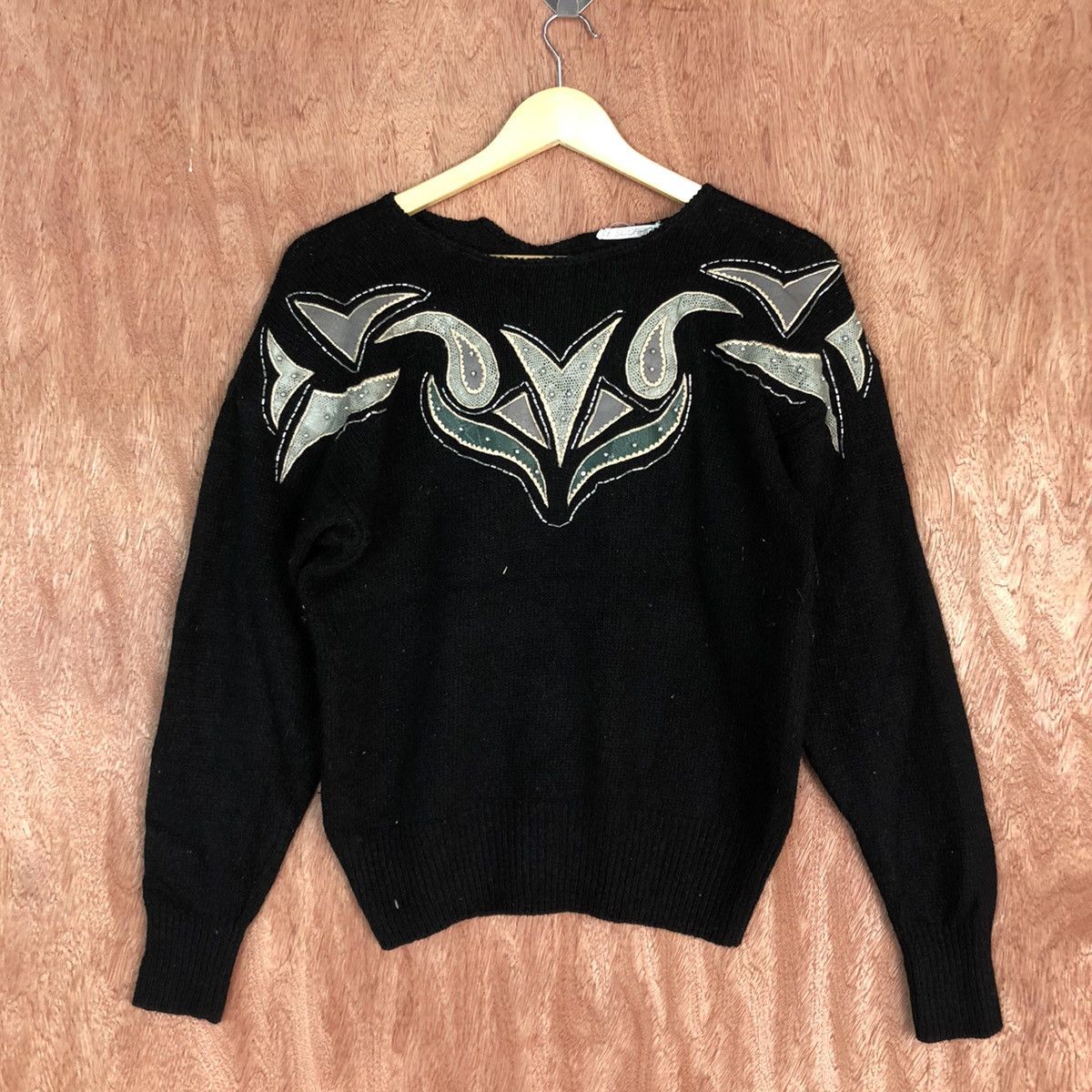 Vintage DLL Le-Scorpion Black Knitwear art streetwear #c608 Size US S / EU 44-46 / 1 - 3 Thumbnail