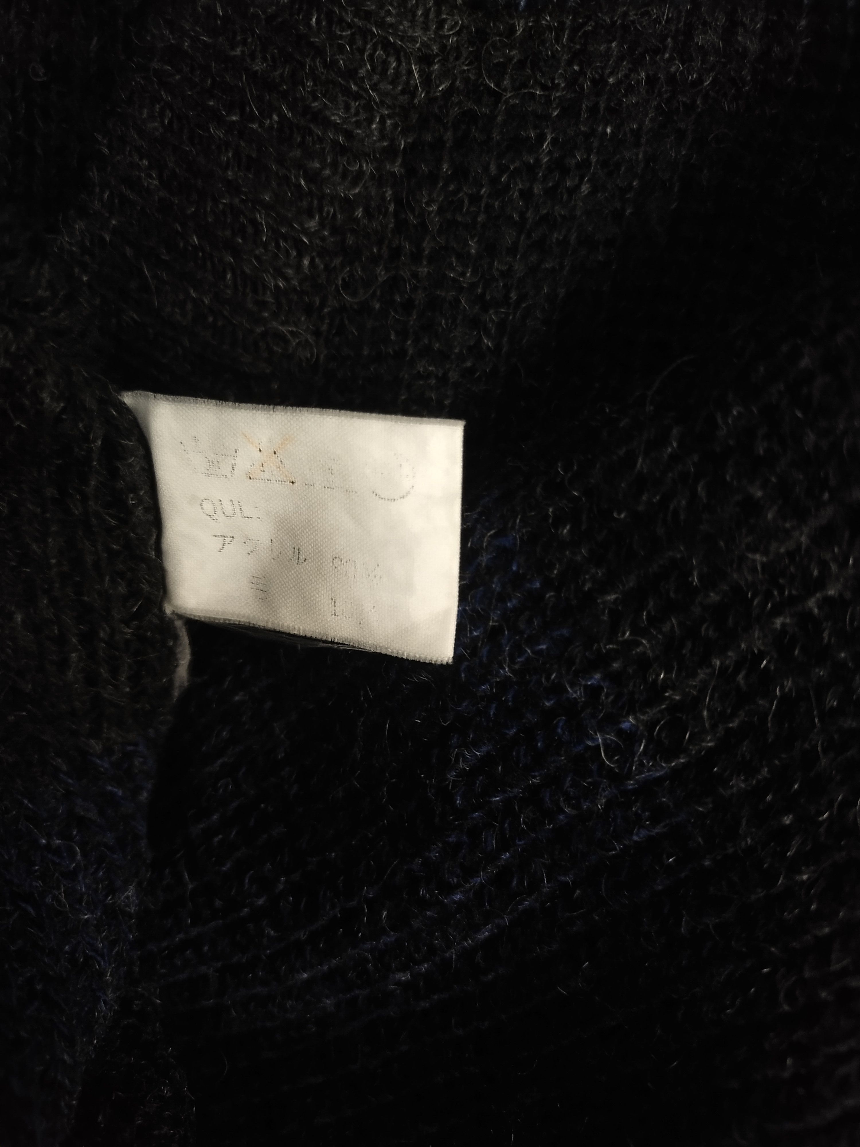 Japanese Brand DL Jez-It black blue stripe cardigan knitwear #S059 Size US M / EU 48-50 / 2 - 9 Thumbnail